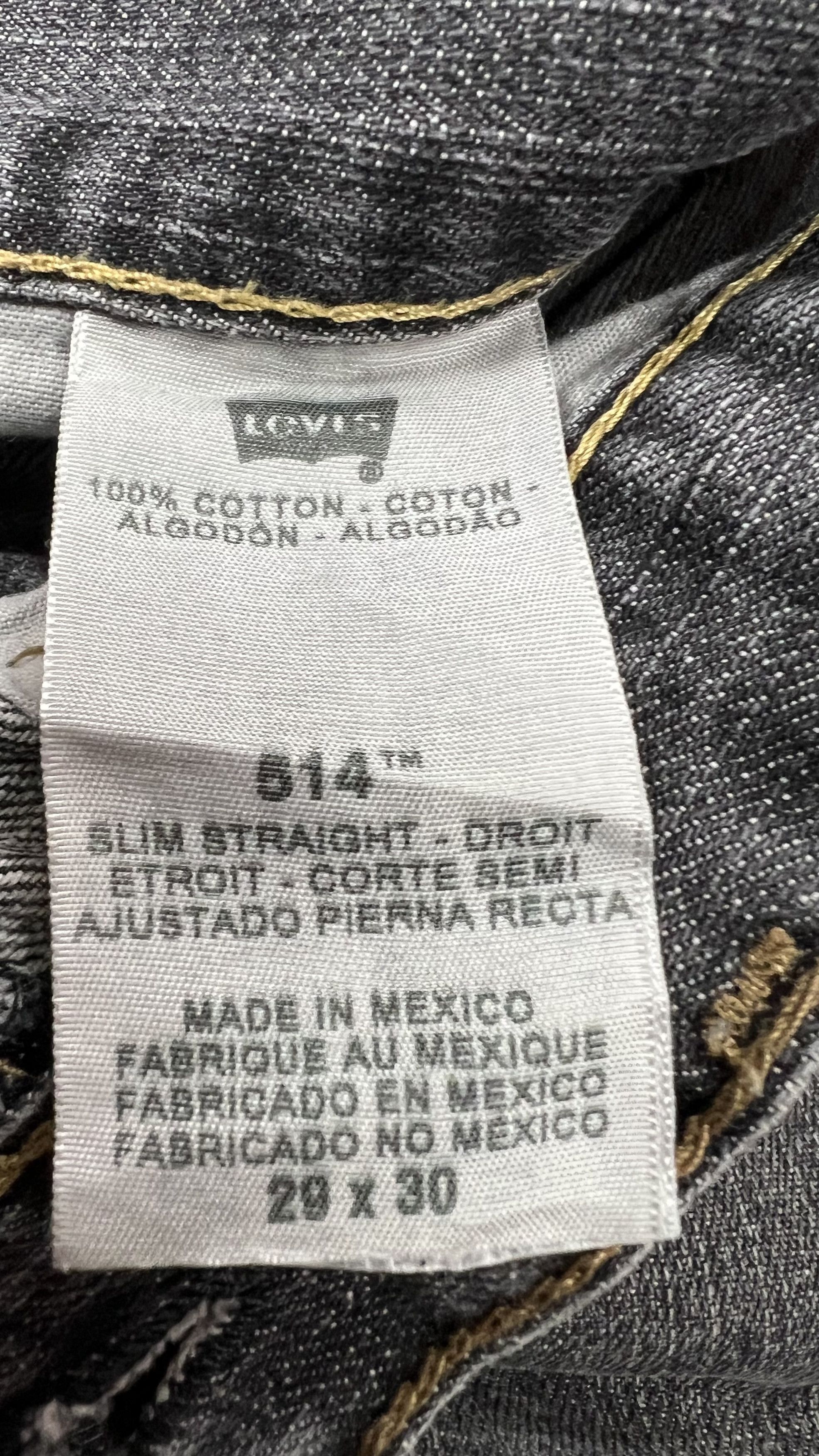 Levi's × Vintage Levis 514 Black Distressed Size US 31 - 16 Thumbnail