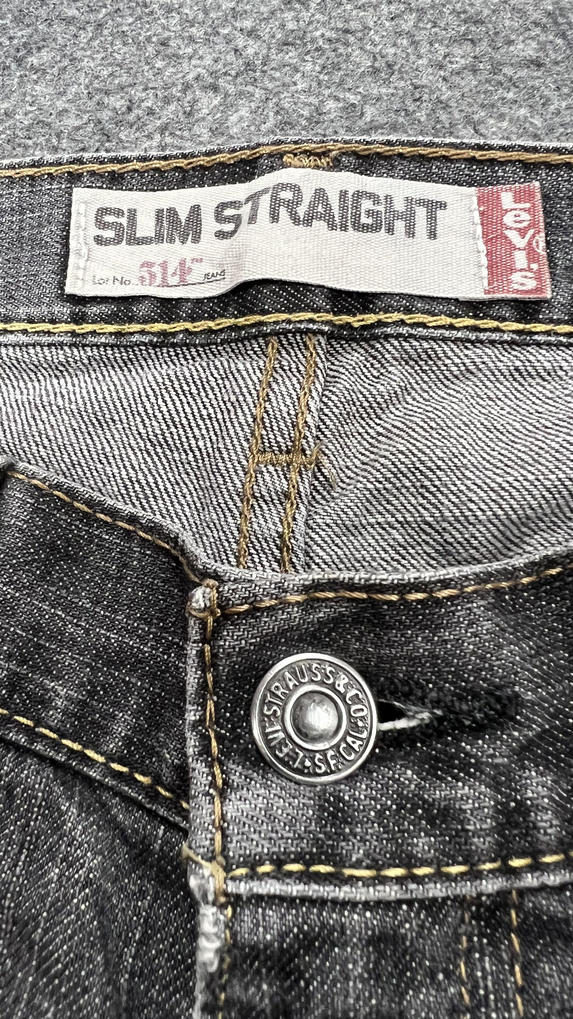 Levi's × Vintage Levis 514 Black Distressed Size US 31 - 9 Thumbnail