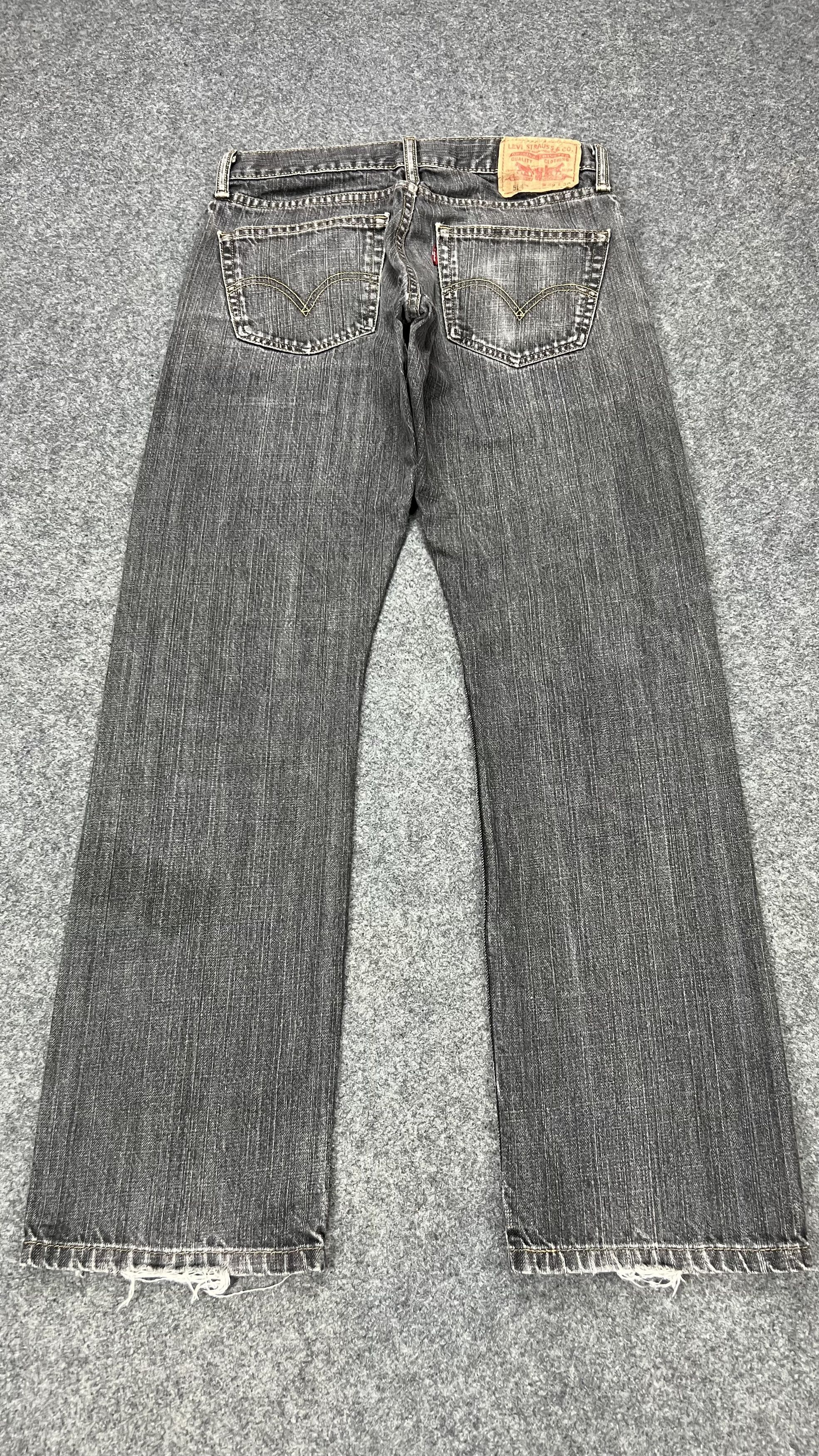 Levi's × Vintage Levis 514 Black Distressed Size US 31 - 2 Thumbnail