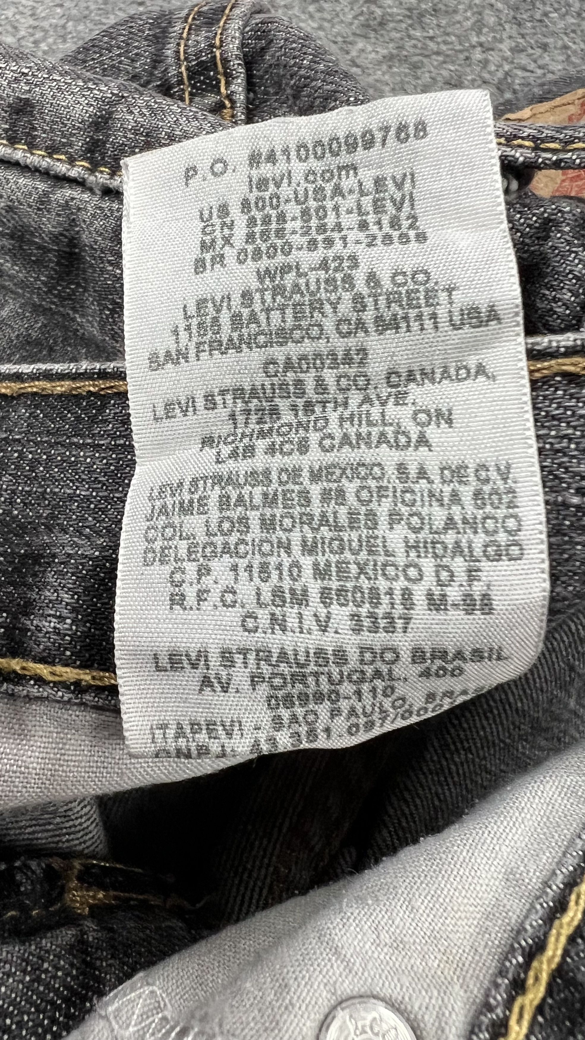 Levi's × Vintage Levis 514 Black Distressed Size US 31 - 17 Thumbnail