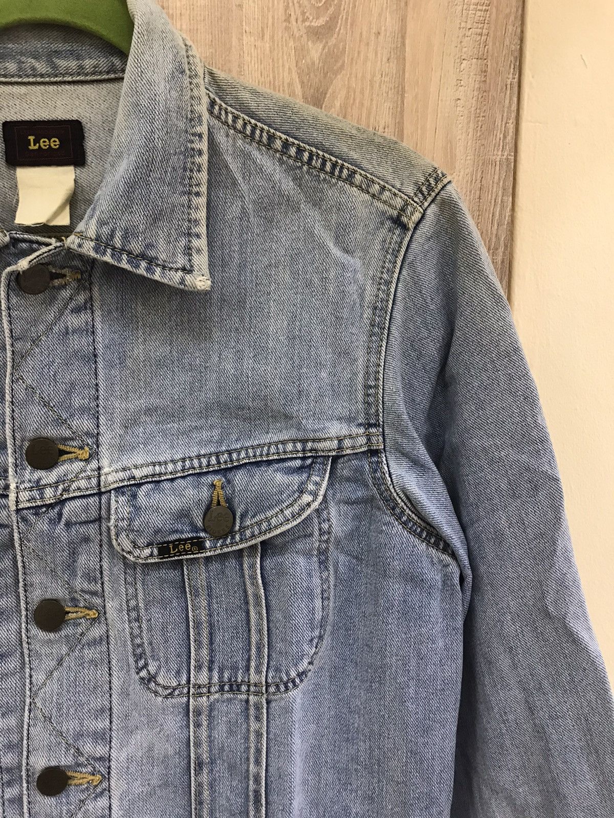 Other Vintage 90’s 🔥 Lee Distressed Denim Jacket Size M / US 6-8 / IT 42-44 - 6 Thumbnail