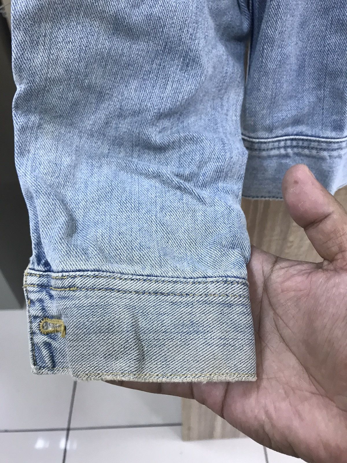 Other Vintage 90’s 🔥 Lee Distressed Denim Jacket Size M / US 6-8 / IT 42-44 - 14 Thumbnail