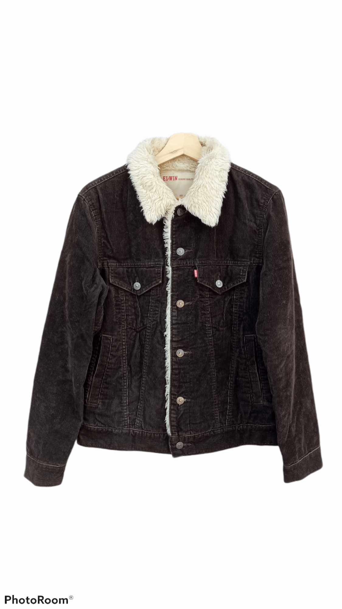 Edwin × Japanese Brand × Vintage 🔥🔥Vintage Style Edwin Courdroy Sherpa Trucker Jacket Size US M / EU 48-50 / 2 - 10 Thumbnail