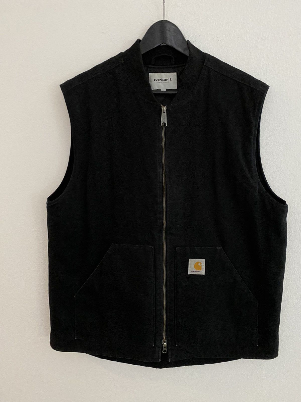 image of Carhartt Wip Black Canvas Vest, Men's (Size 2XL)