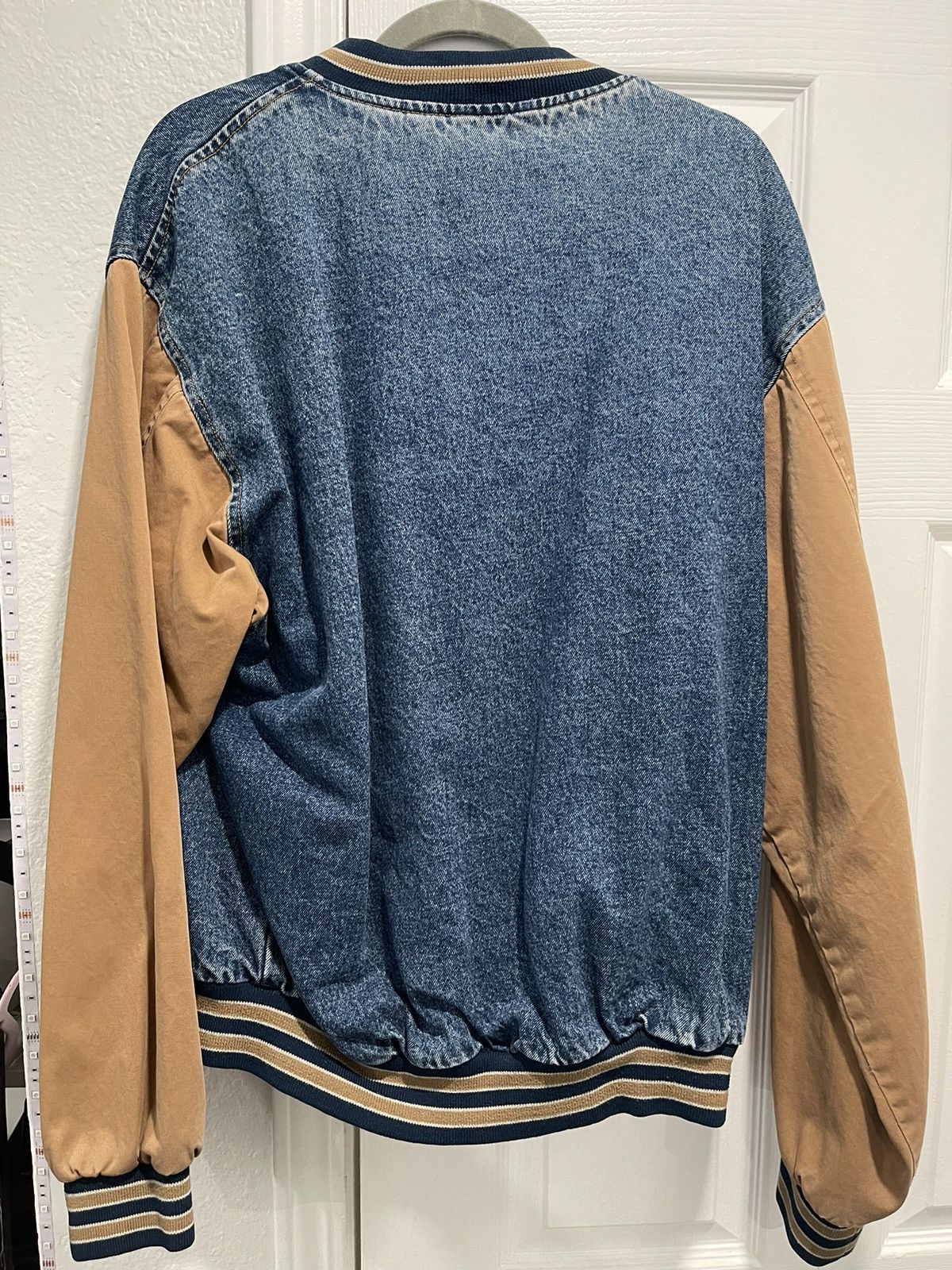 Vintage Vintage Denim Letterman Jacket Size US XL / EU 56 / 4 - 3 Thumbnail