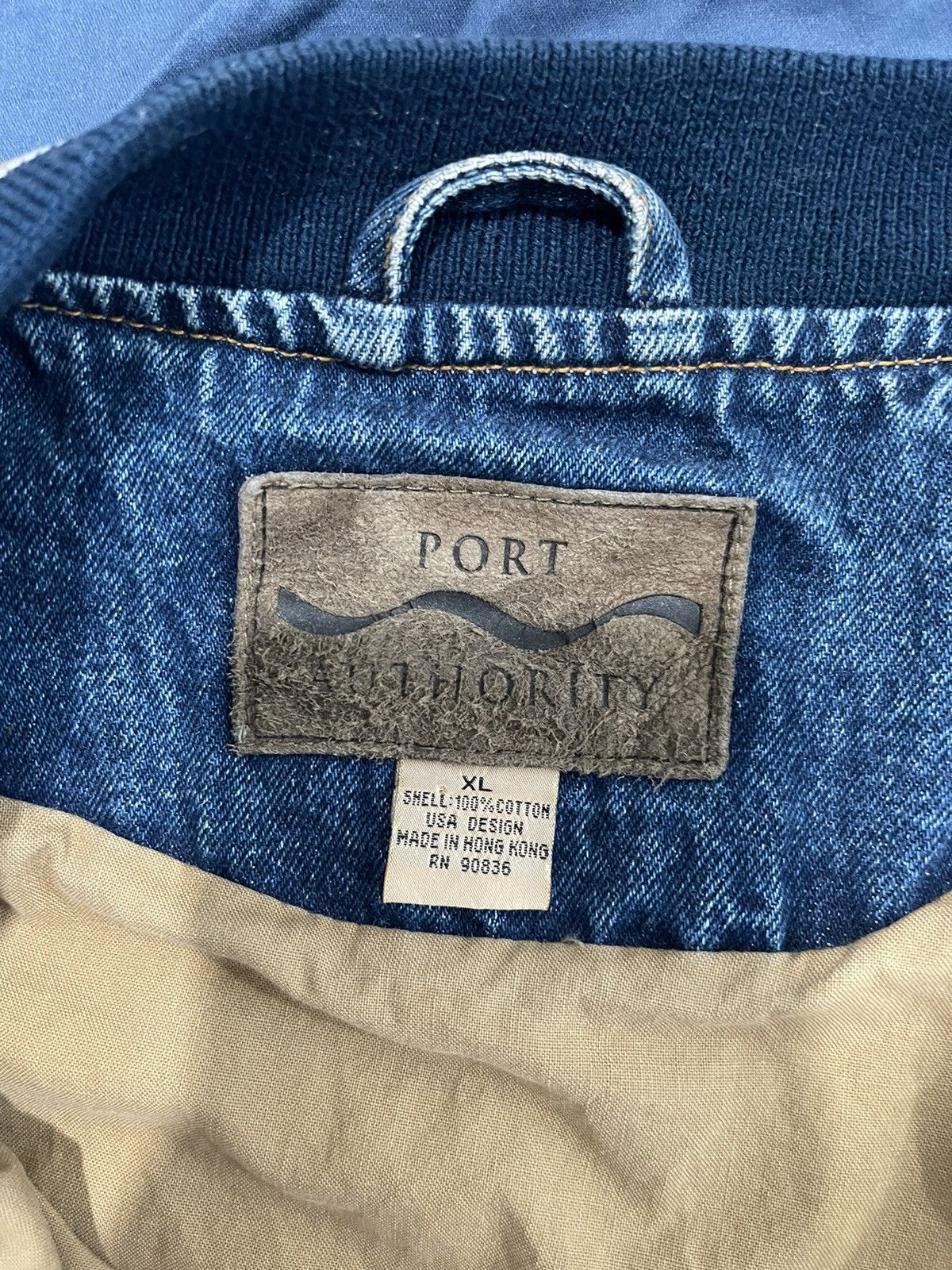 Vintage Vintage Denim Letterman Jacket Size US XL / EU 56 / 4 - 4 Thumbnail