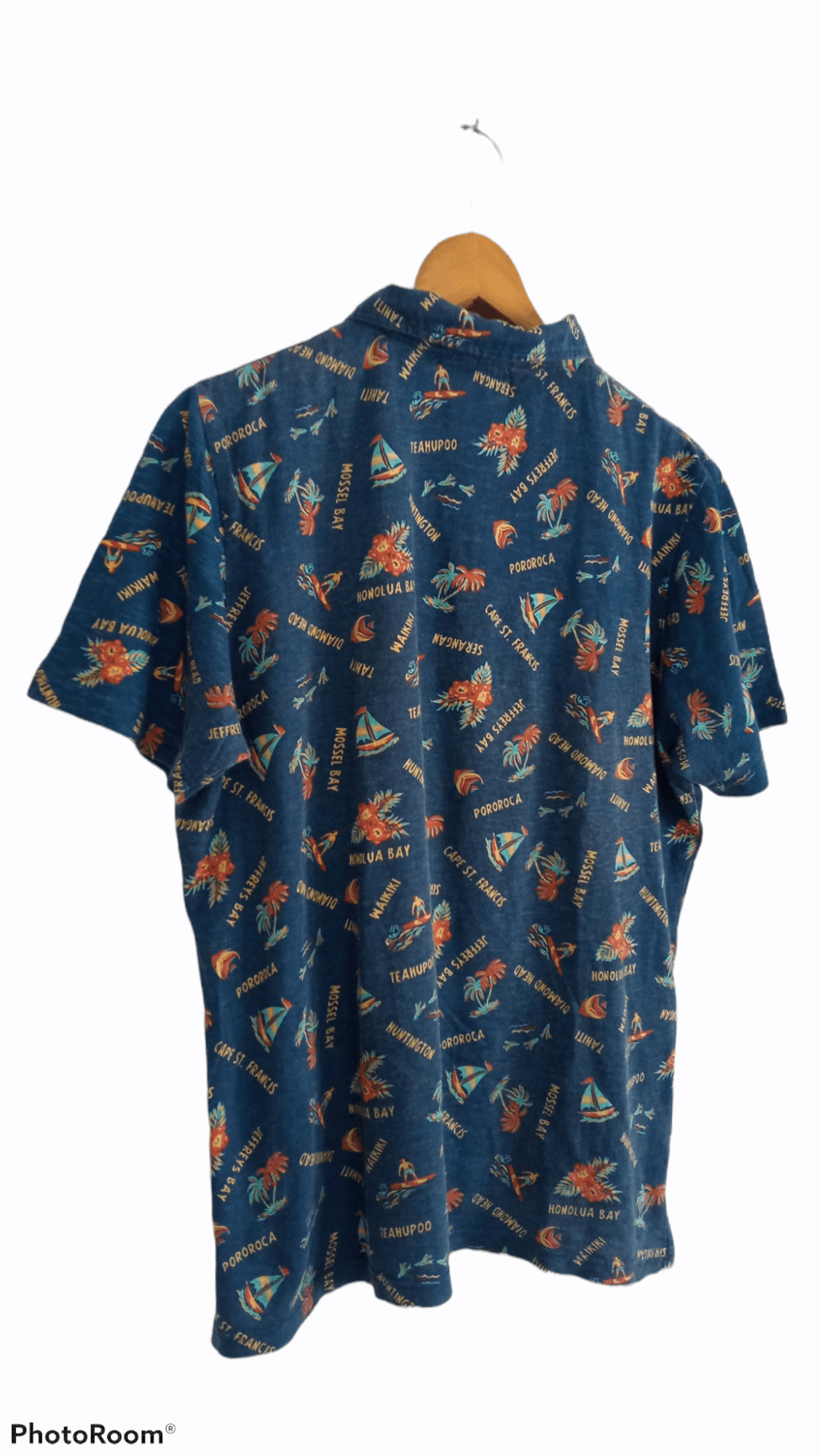 Japanese Brand × Vintage 🔥🔥Sevendays Sunday Full Print Hawaiian Polo T-Shirt Size US M / EU 48-50 / 2 - 13 Thumbnail