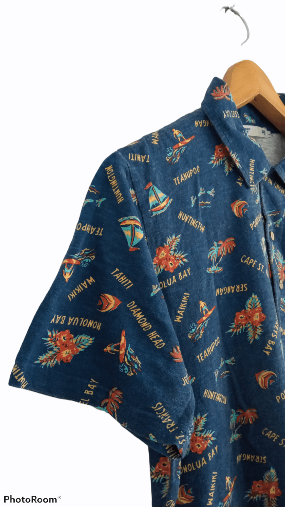 Japanese Brand × Vintage 🔥🔥Sevendays Sunday Full Print Hawaiian Polo T-Shirt Size US M / EU 48-50 / 2 - 5 Thumbnail