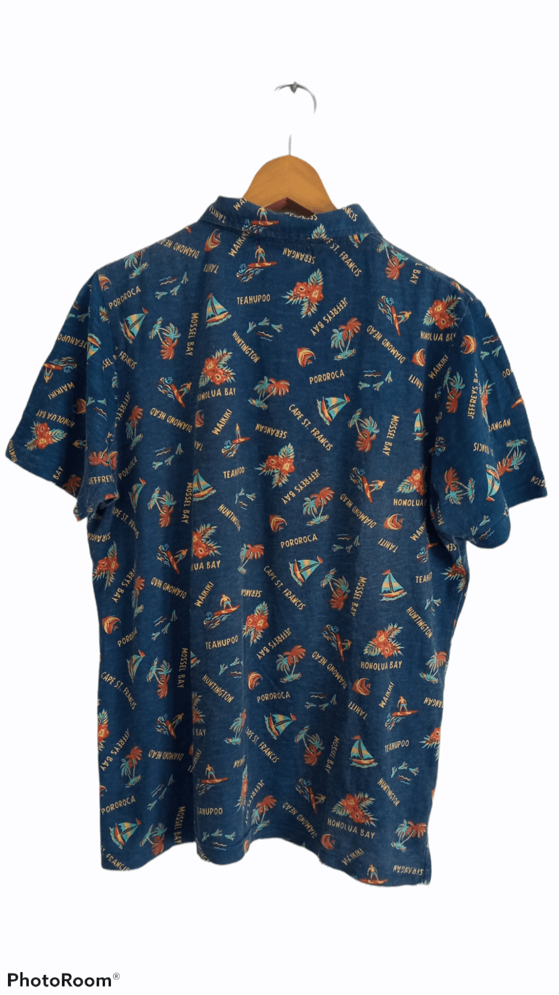 Japanese Brand × Vintage 🔥🔥Sevendays Sunday Full Print Hawaiian Polo T-Shirt Size US M / EU 48-50 / 2 - 12 Thumbnail