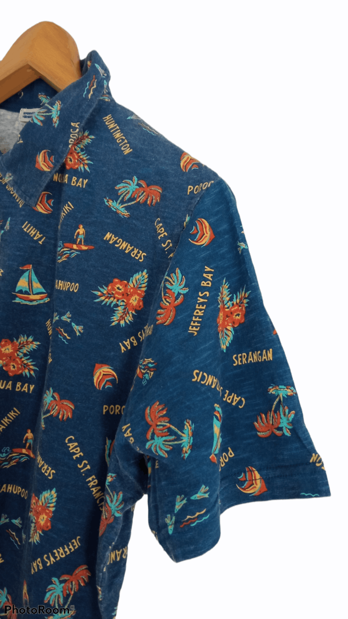 Japanese Brand × Vintage 🔥🔥Sevendays Sunday Full Print Hawaiian Polo T-Shirt Size US M / EU 48-50 / 2 - 7 Thumbnail