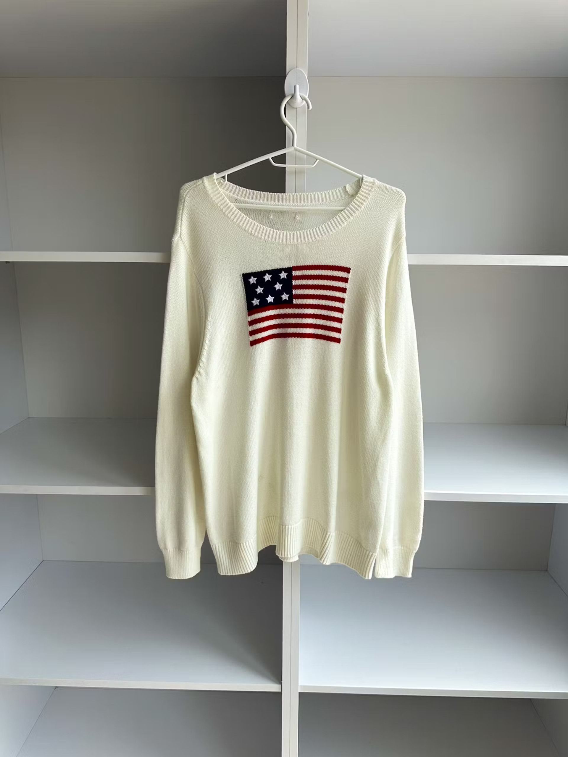 Vintage Polo Ralph Lauren US Flag Style Knitted Sweater