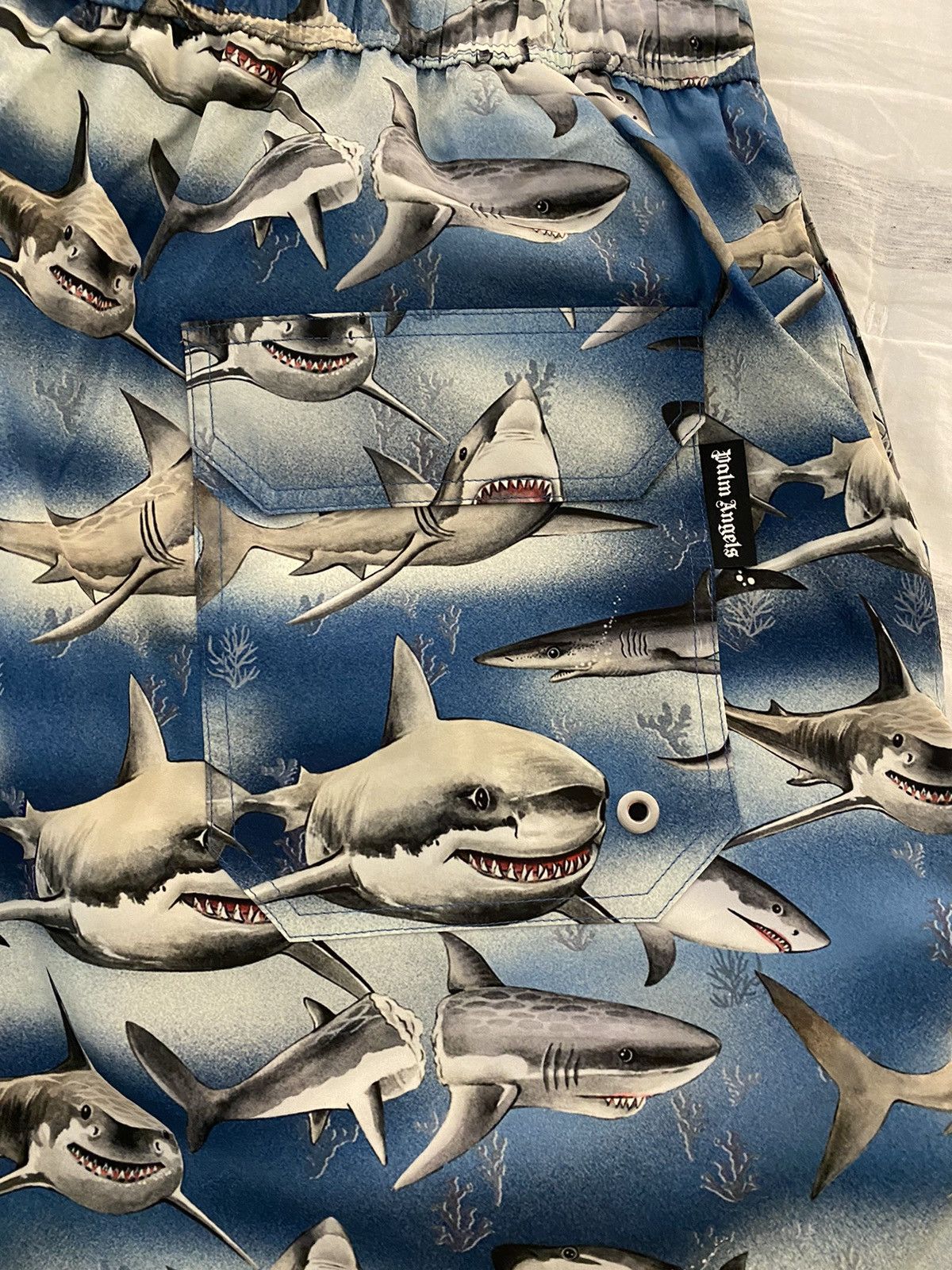 Palm Angels Palm Angels Shark Print Swim Shorts NWT Size US 38 / EU 54 - 14 Thumbnail
