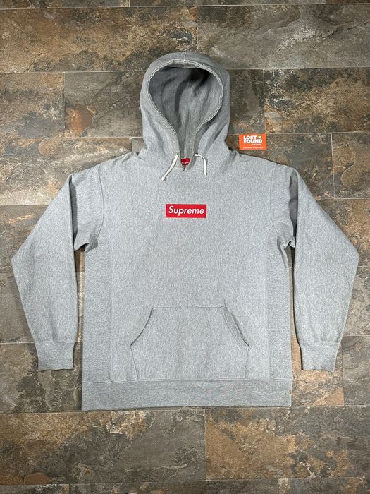 Supreme Vintage 2000's Y2K Supreme Box Logo Hoodie Heather Grey