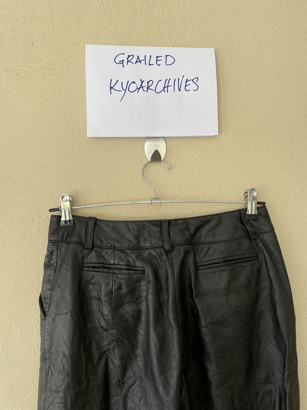 Genuine Leather × Japanese Brand FINAL STAGE SUPERMODEL CALF LEATHER PANTS Size US 29 - 6 Thumbnail