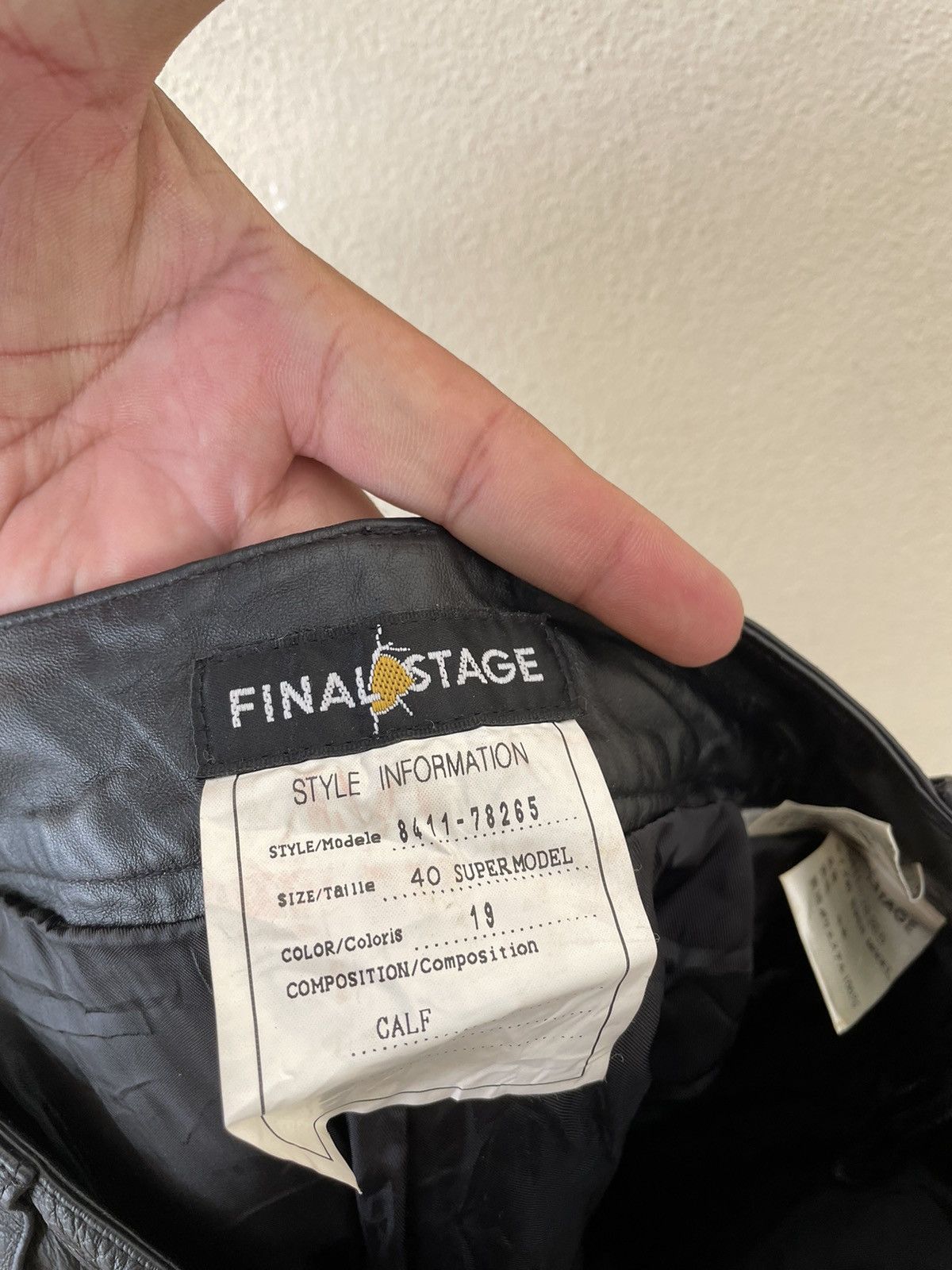 Genuine Leather × Japanese Brand FINAL STAGE SUPERMODEL CALF LEATHER PANTS Size US 29 - 8 Thumbnail
