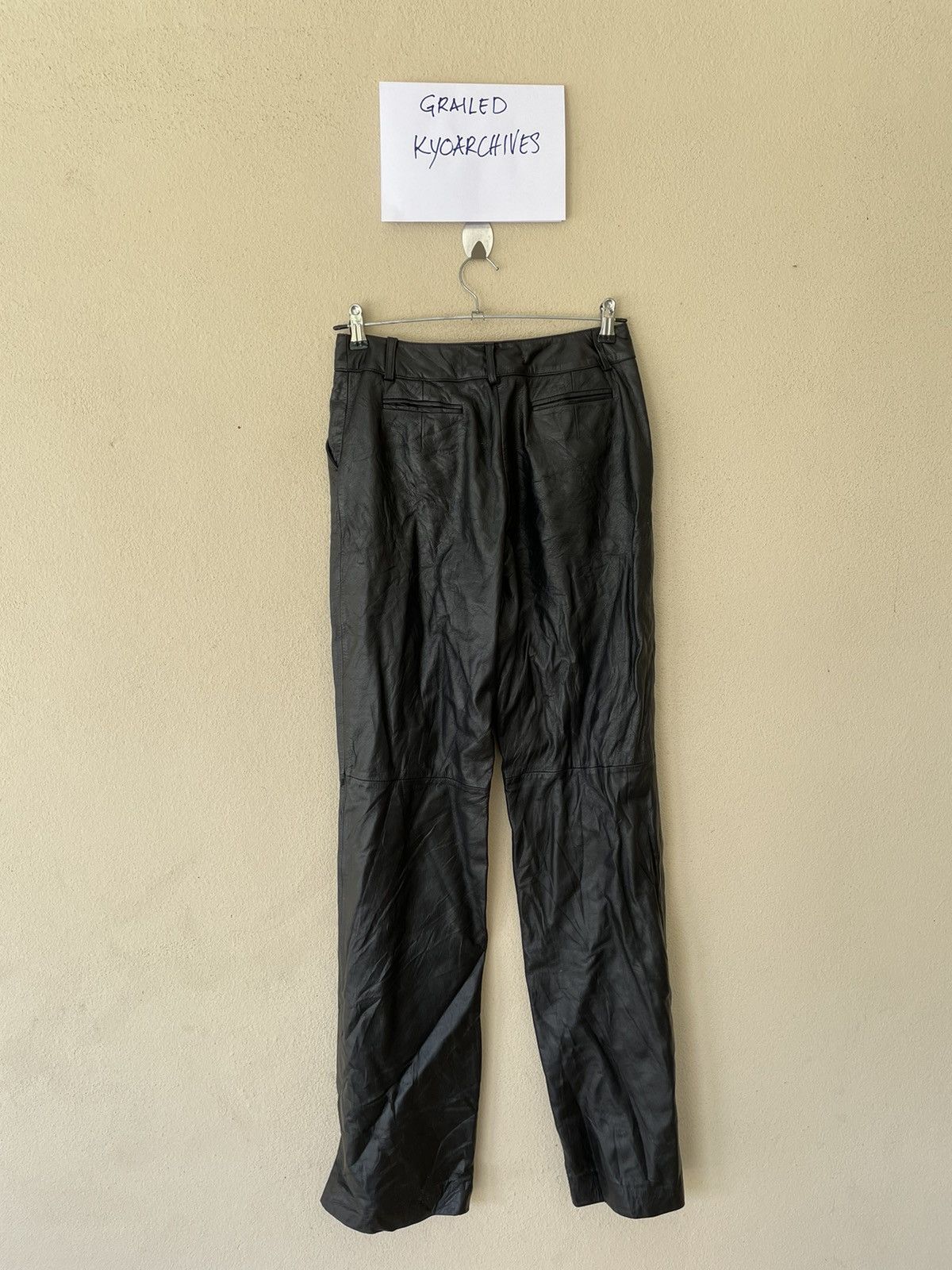 Genuine Leather × Japanese Brand FINAL STAGE SUPERMODEL CALF LEATHER PANTS Size US 29 - 3 Thumbnail