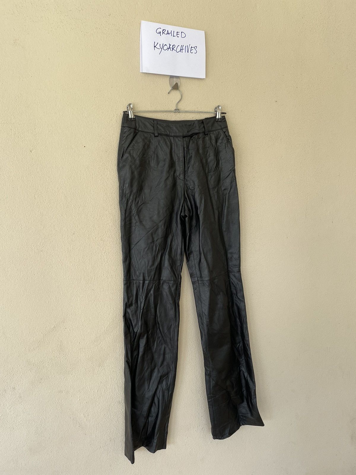 Genuine Leather × Japanese Brand FINAL STAGE SUPERMODEL CALF LEATHER PANTS Size US 29 - 2 Thumbnail