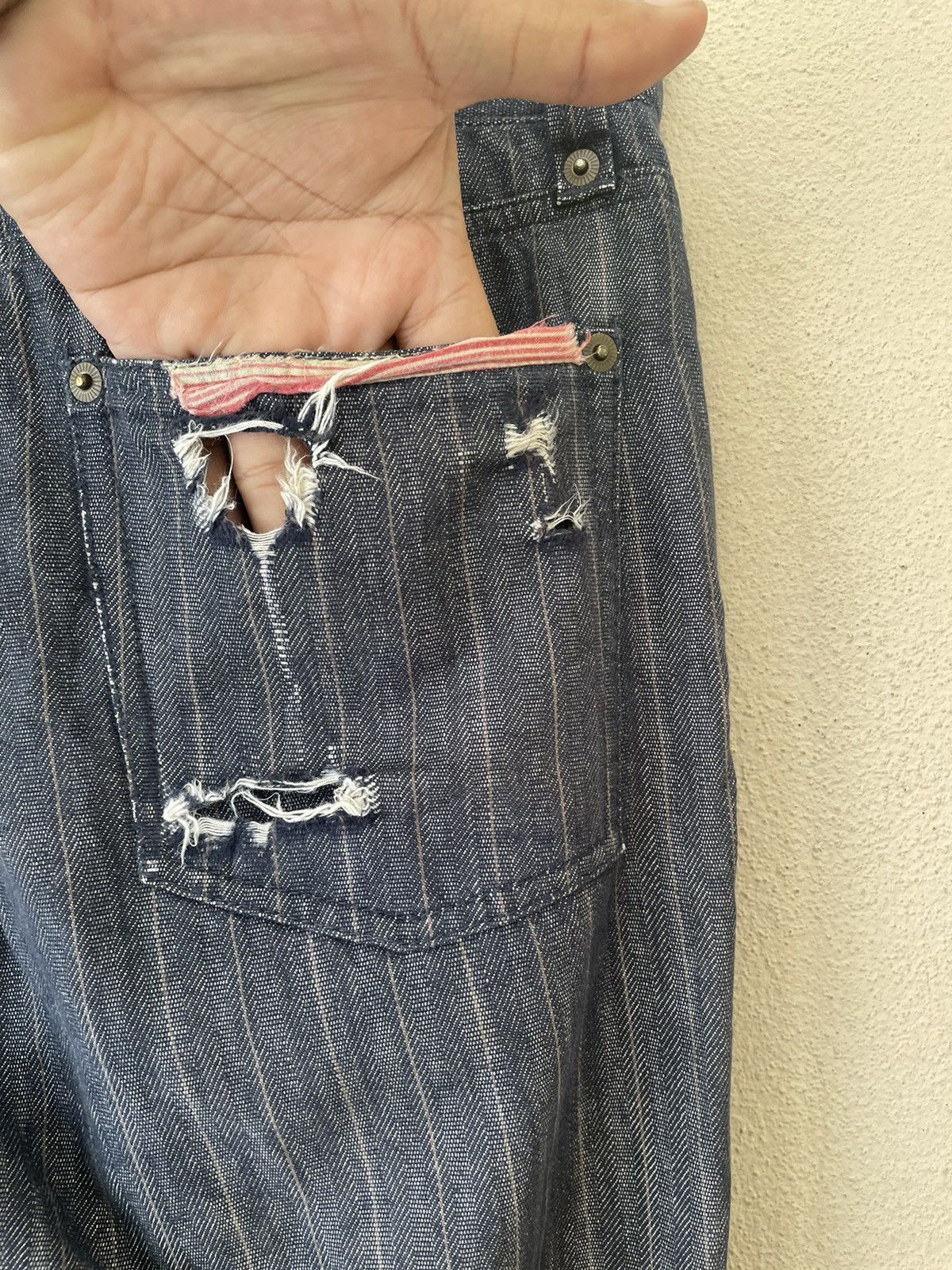 Japanese Brand AVV HOMME RIPPED DENIM Size US 33 - 9 Thumbnail
