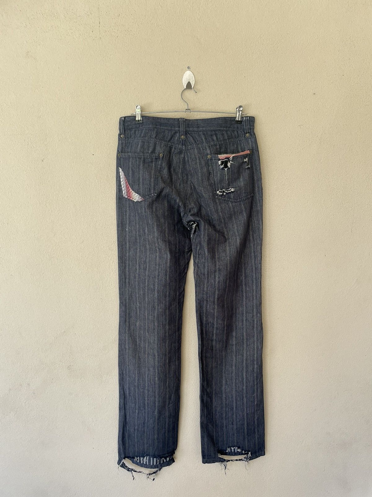 Japanese Brand AVV HOMME RIPPED DENIM Size US 33 - 5 Thumbnail