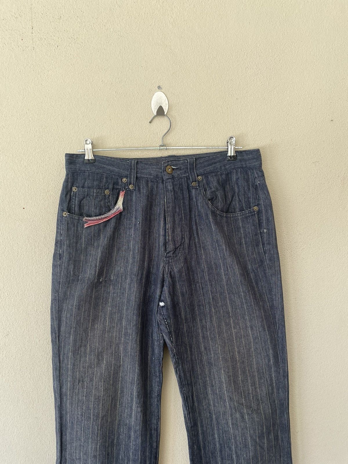 Japanese Brand AVV HOMME RIPPED DENIM Size US 33 - 2 Thumbnail