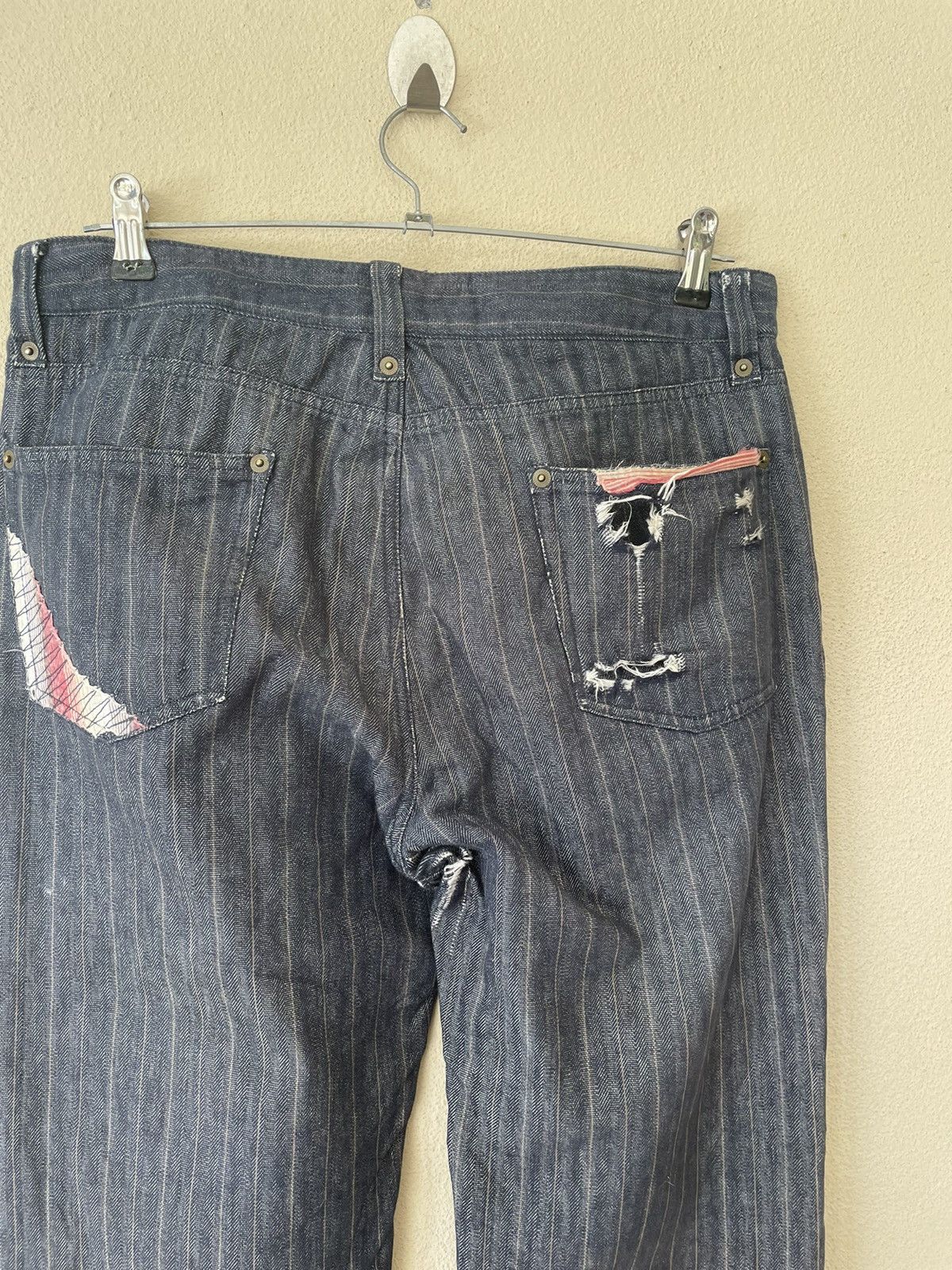 Japanese Brand AVV HOMME RIPPED DENIM Size US 33 - 12 Thumbnail