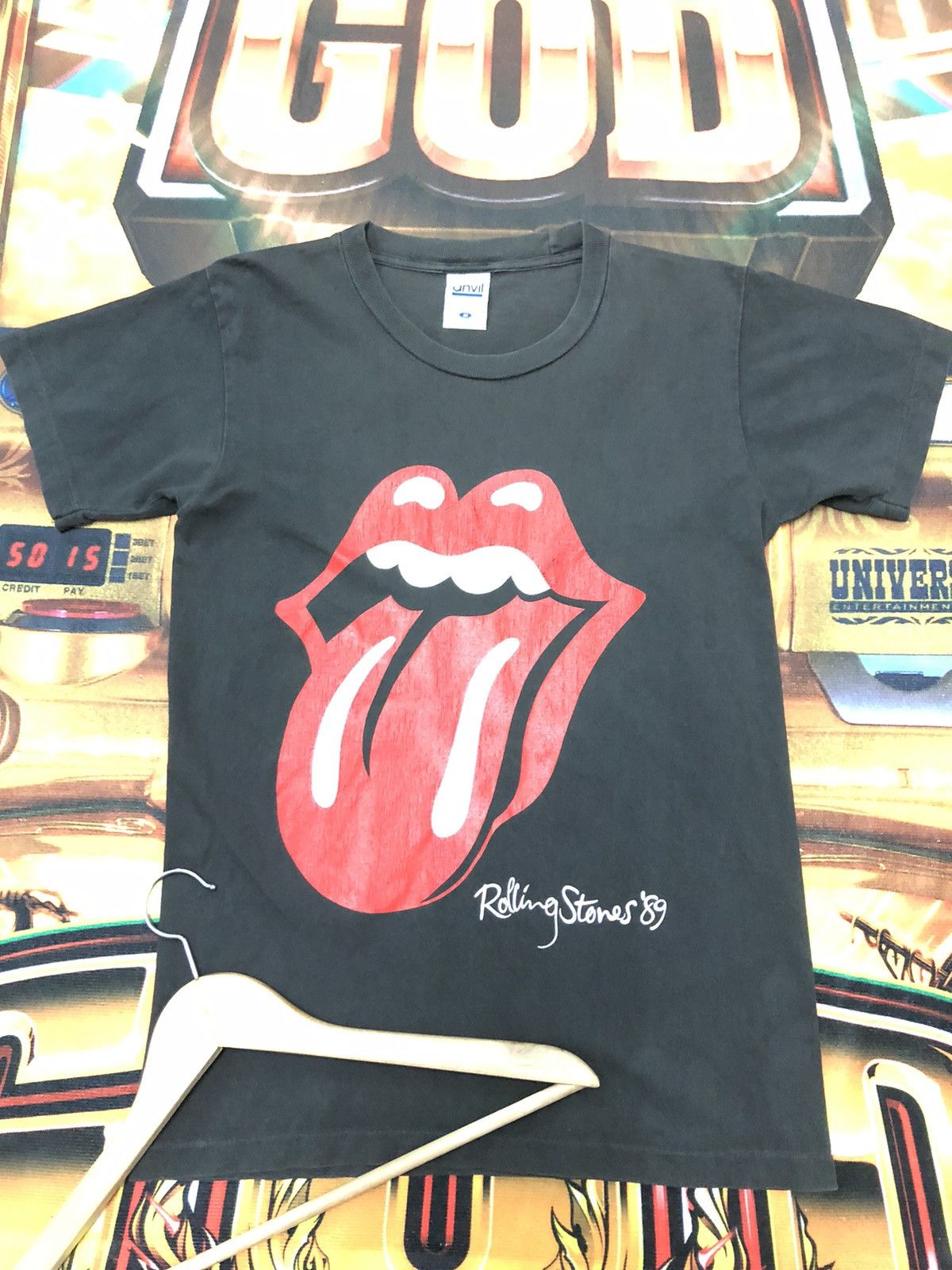 Band Tees × The Rolling Stones × Vintage VINTAGE 1989 THE ROLLING STONE BIG LOGO SHIRT Size US S / EU 44-46 / 1 - 1 Thumbnail