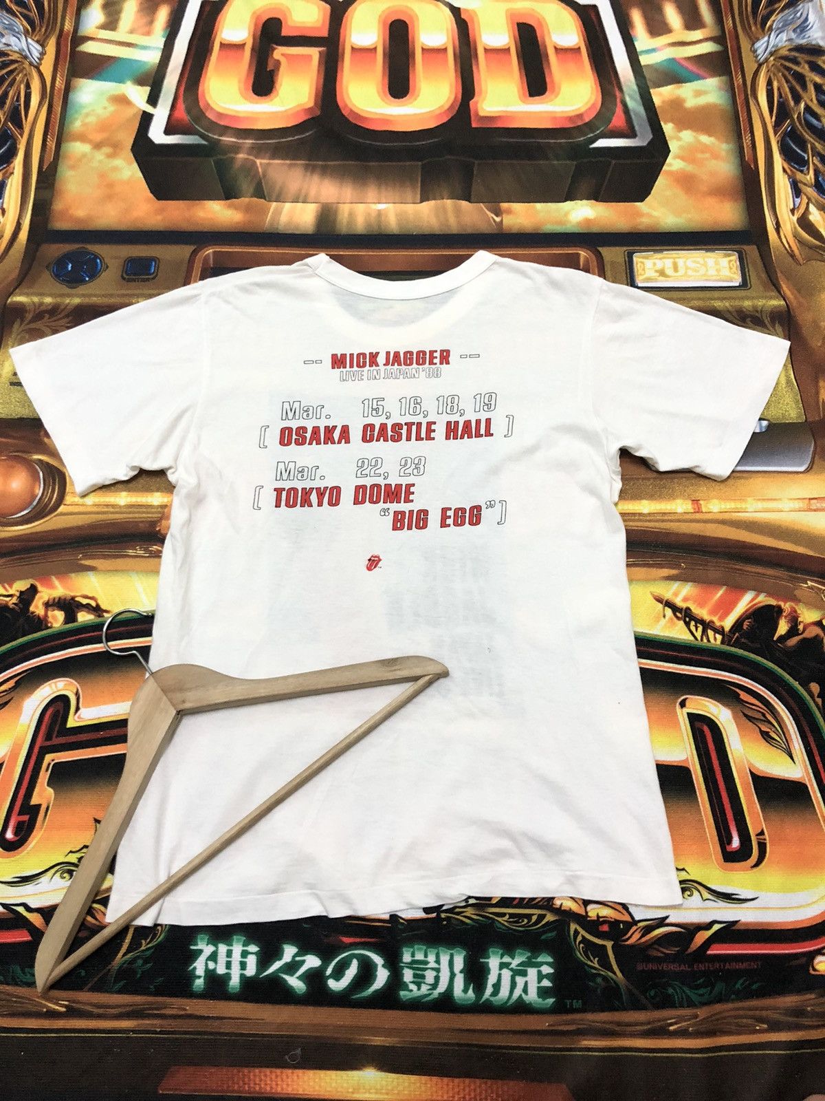 Band Tees × The Rolling Stones × Vintage VINTAGE 1988 MICK JAGGER LIVE IN JAPAN ‘88 PAPER THIN SHIRT Size US S / EU 44-46 / 1 - 6 Thumbnail