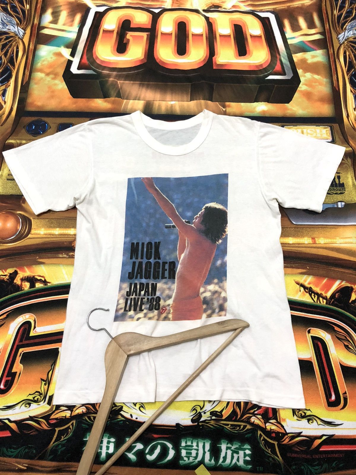 VINTAGE 1988 MICK JAGGER LIVE IN JAPAN '88 PAPER THIN SHIRT