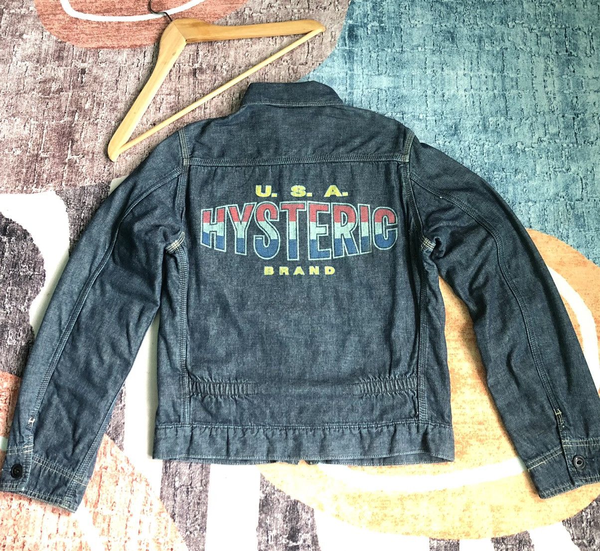 VINTAGE HYSTERIC GLAMOUR FLANNEL INNER DENIM JACKET JEANS