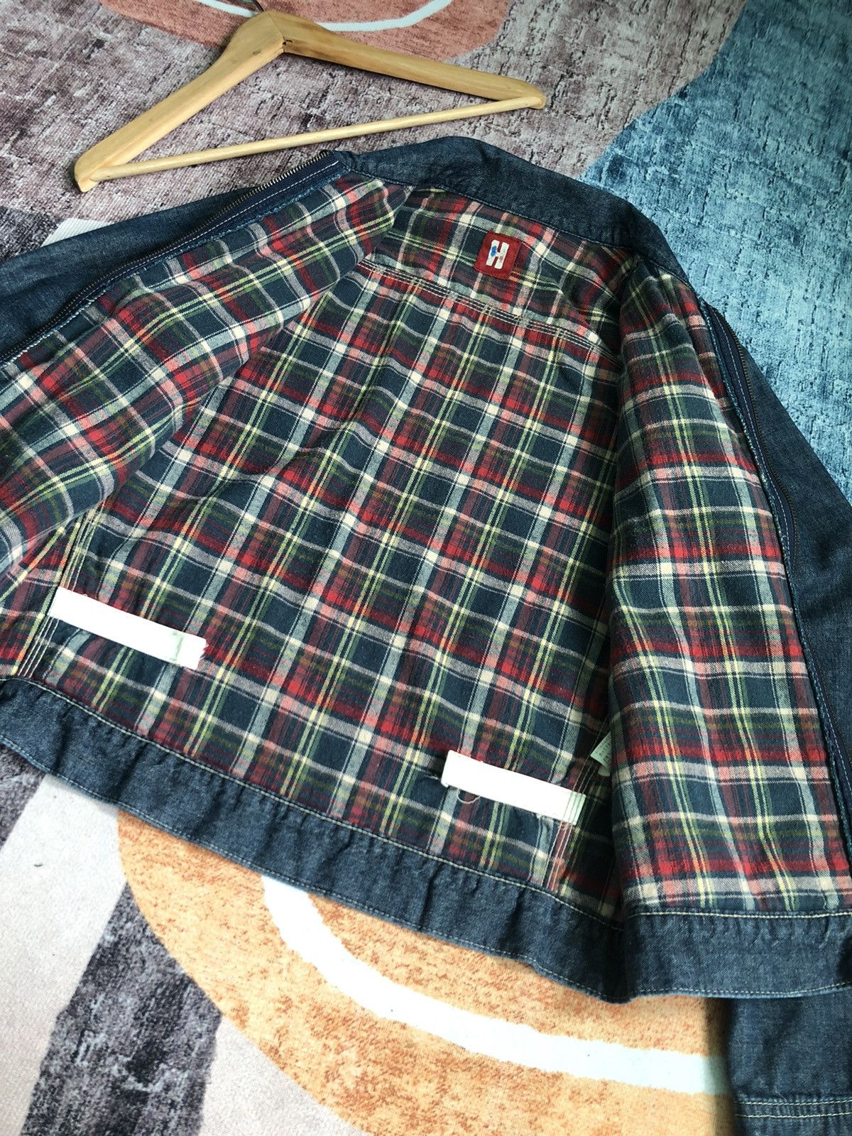 Hysteric Glamour × Vintage VINTAGE HYSTERIC GLAMOUR FLANNEL INNER DENIM JACKET JEANS Size US S / EU 44-46 / 1 - 6 Thumbnail