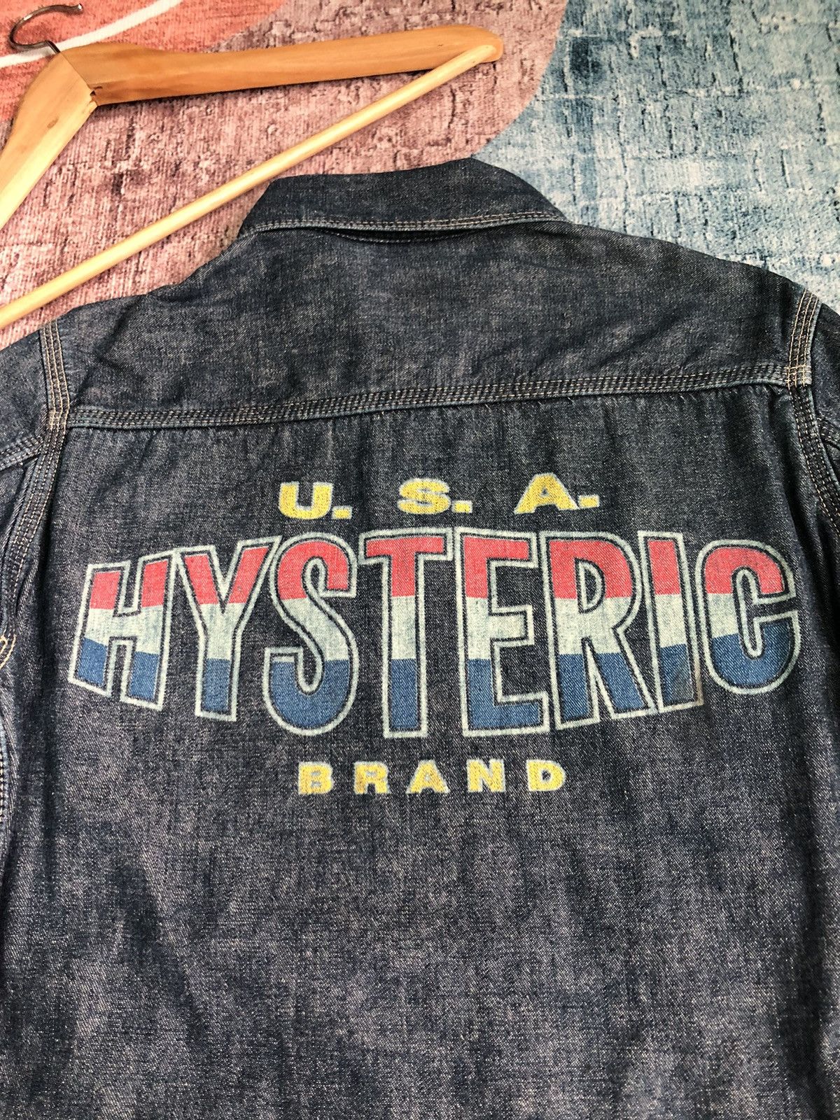 Hysteric Glamour × Vintage VINTAGE HYSTERIC GLAMOUR FLANNEL INNER DENIM JACKET JEANS Size US S / EU 44-46 / 1 - 2 Thumbnail