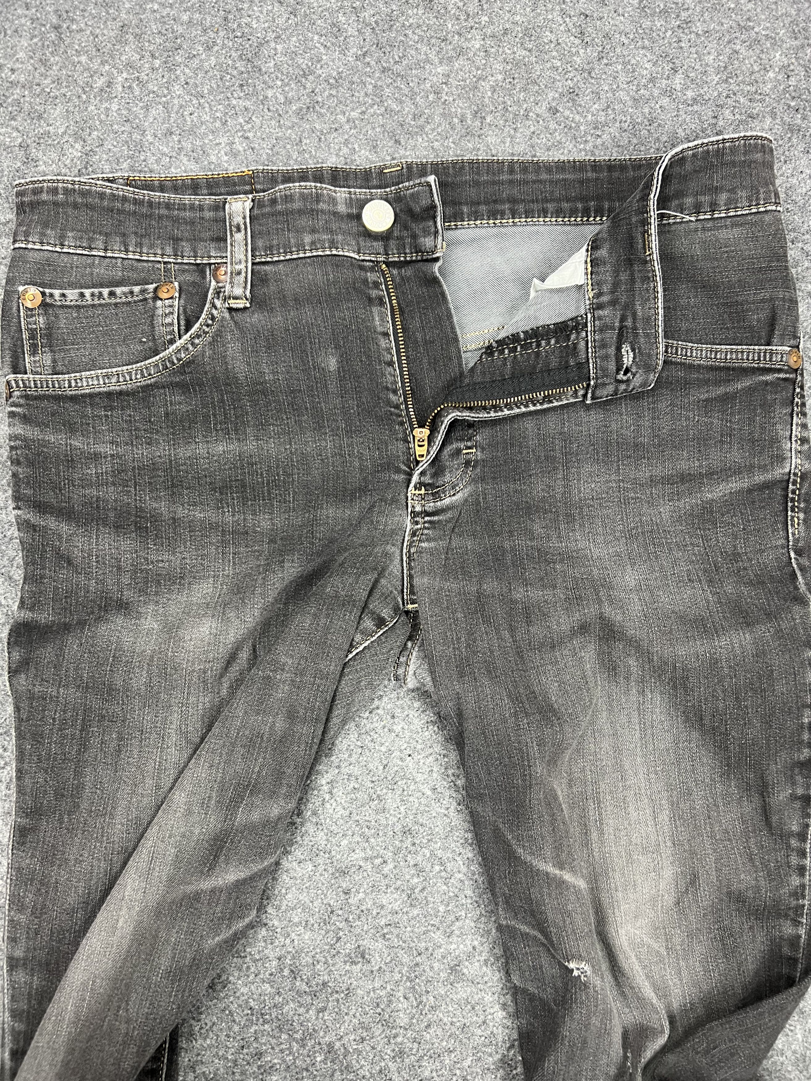 Stretchable EDWIN Black Faded Jeans