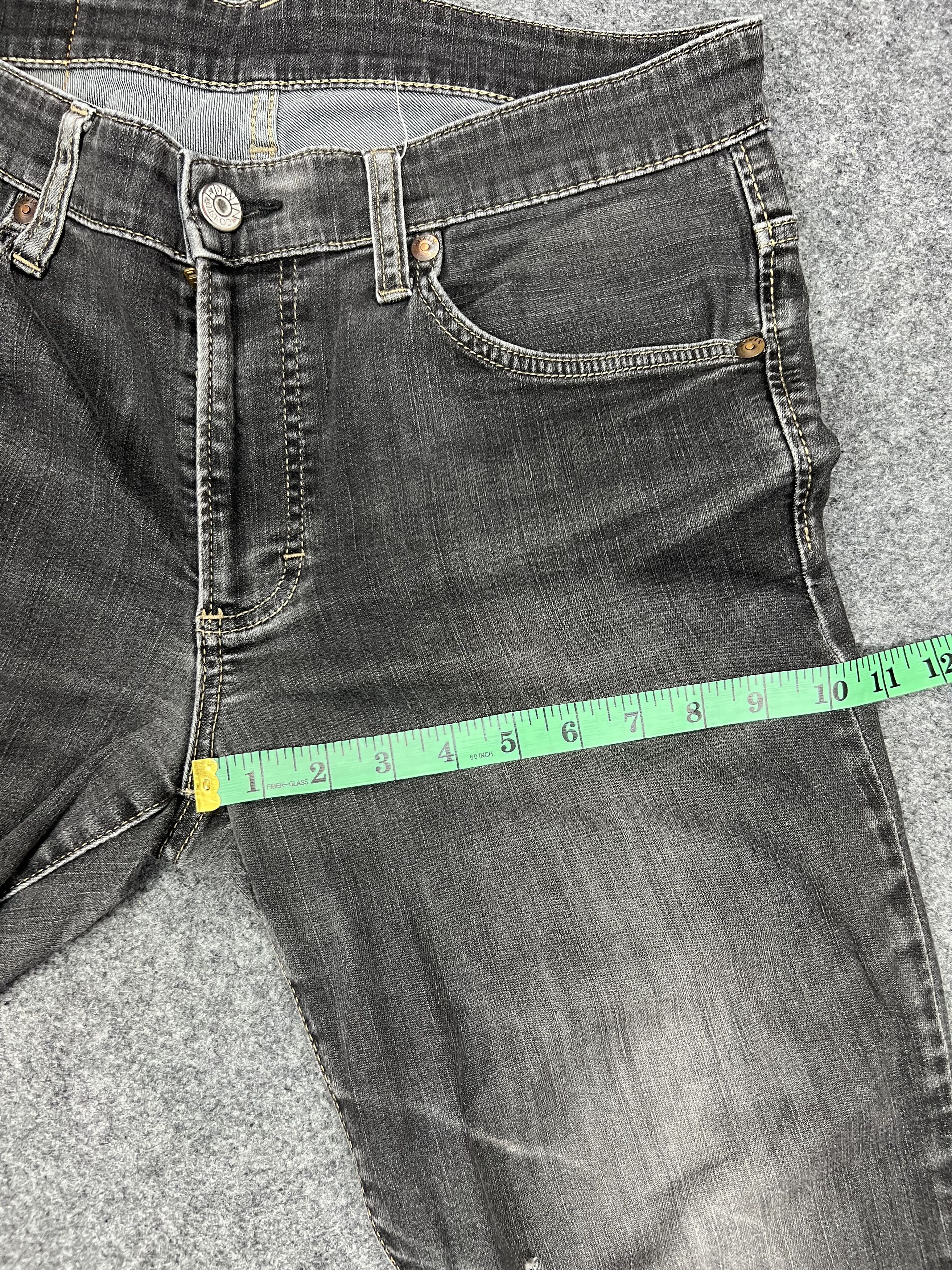 Stretchable EDWIN Black Faded Jeans