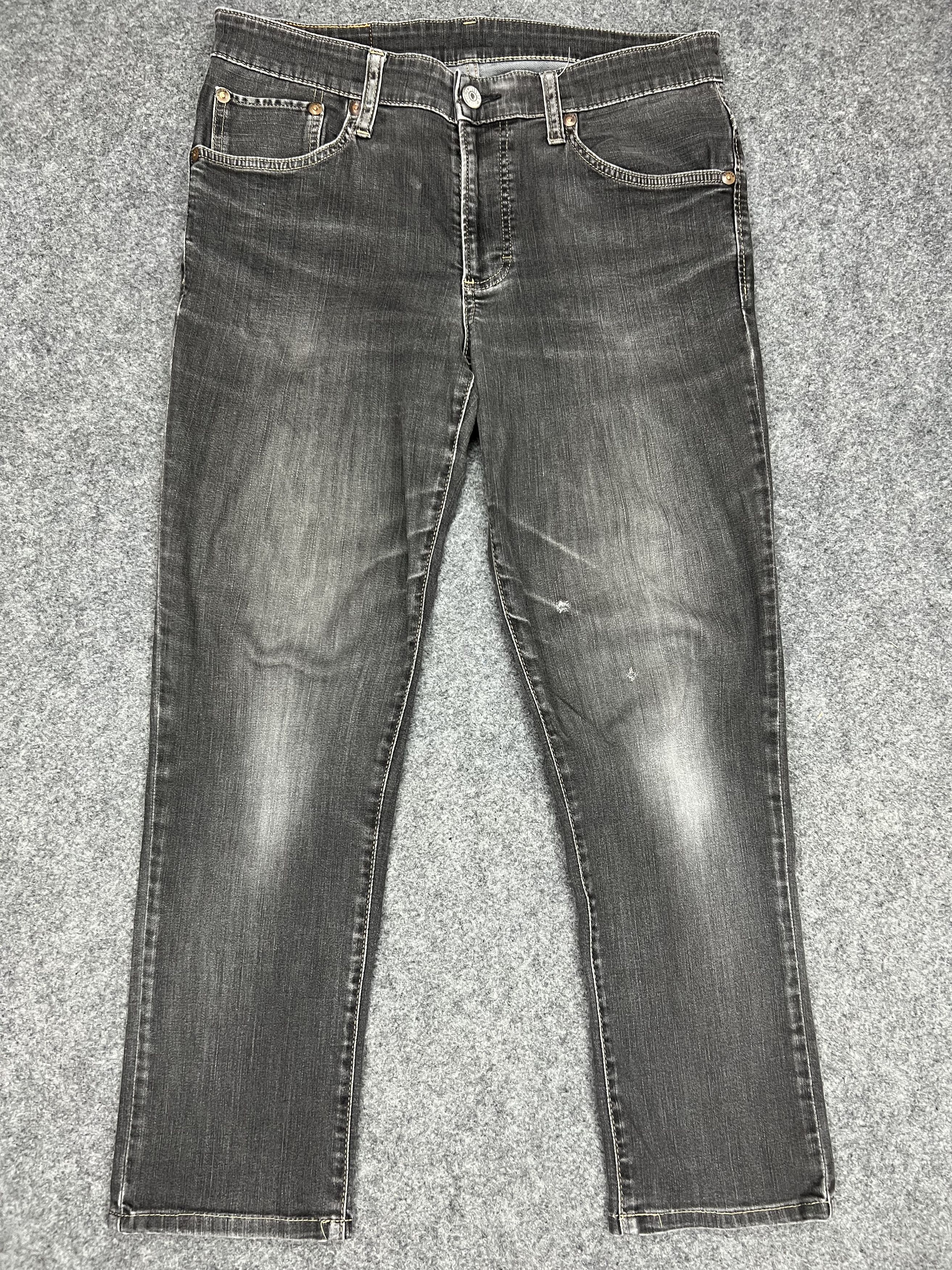 Stretchable EDWIN Black Faded Jeans