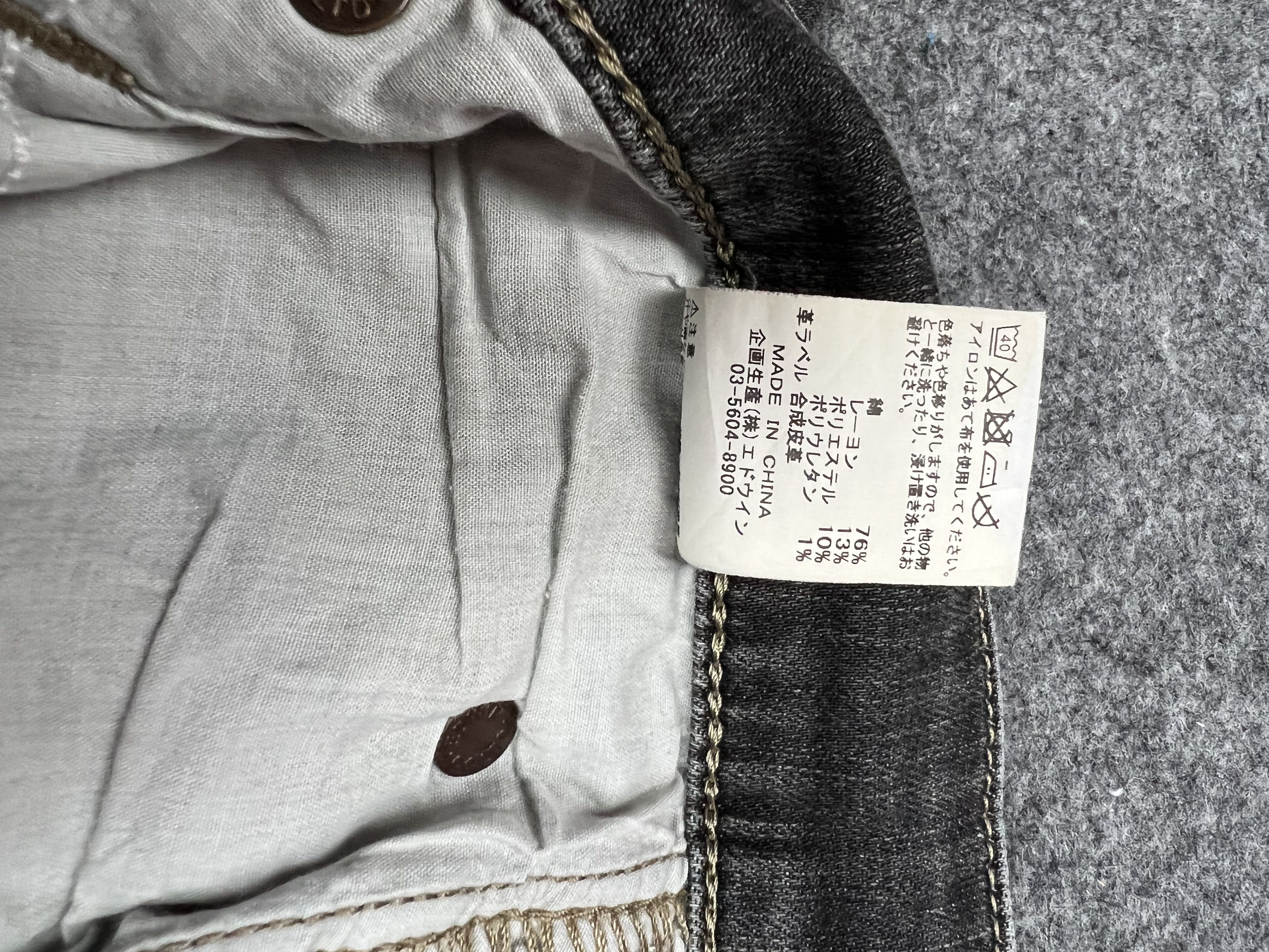Stretchable EDWIN Black Faded Jeans