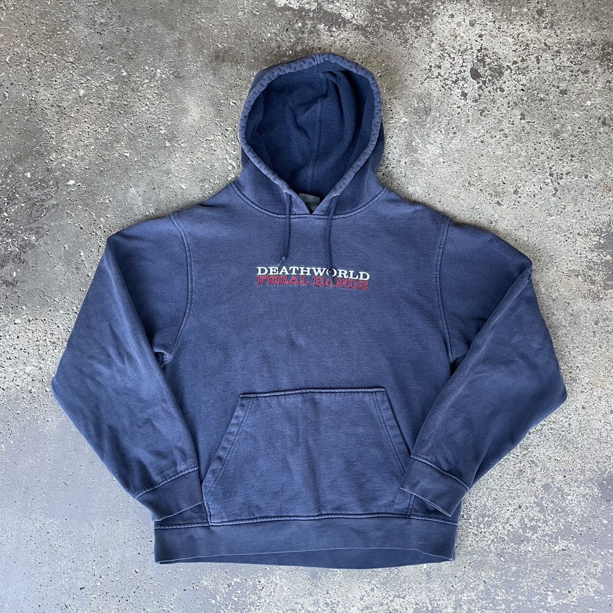 Deathworld Streetwear DEATHWORLD FERAL HANDS EARL SWEATSHIRT EMBROIDERED HOODIE Grailed