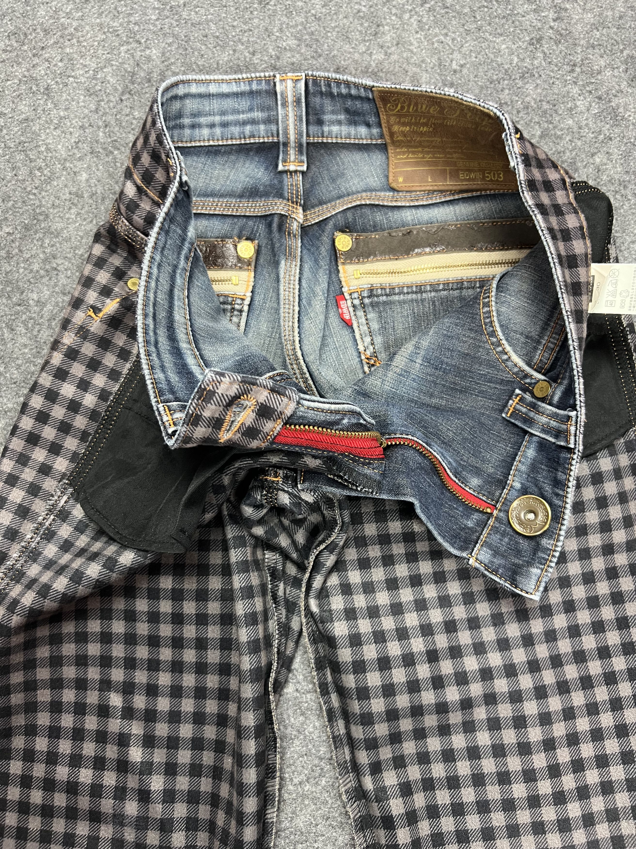 Edwin × Japanese Brand Edwin 503 Blue Trip Stretchable Jeans Size US 30 / EU 46 - 21 Thumbnail