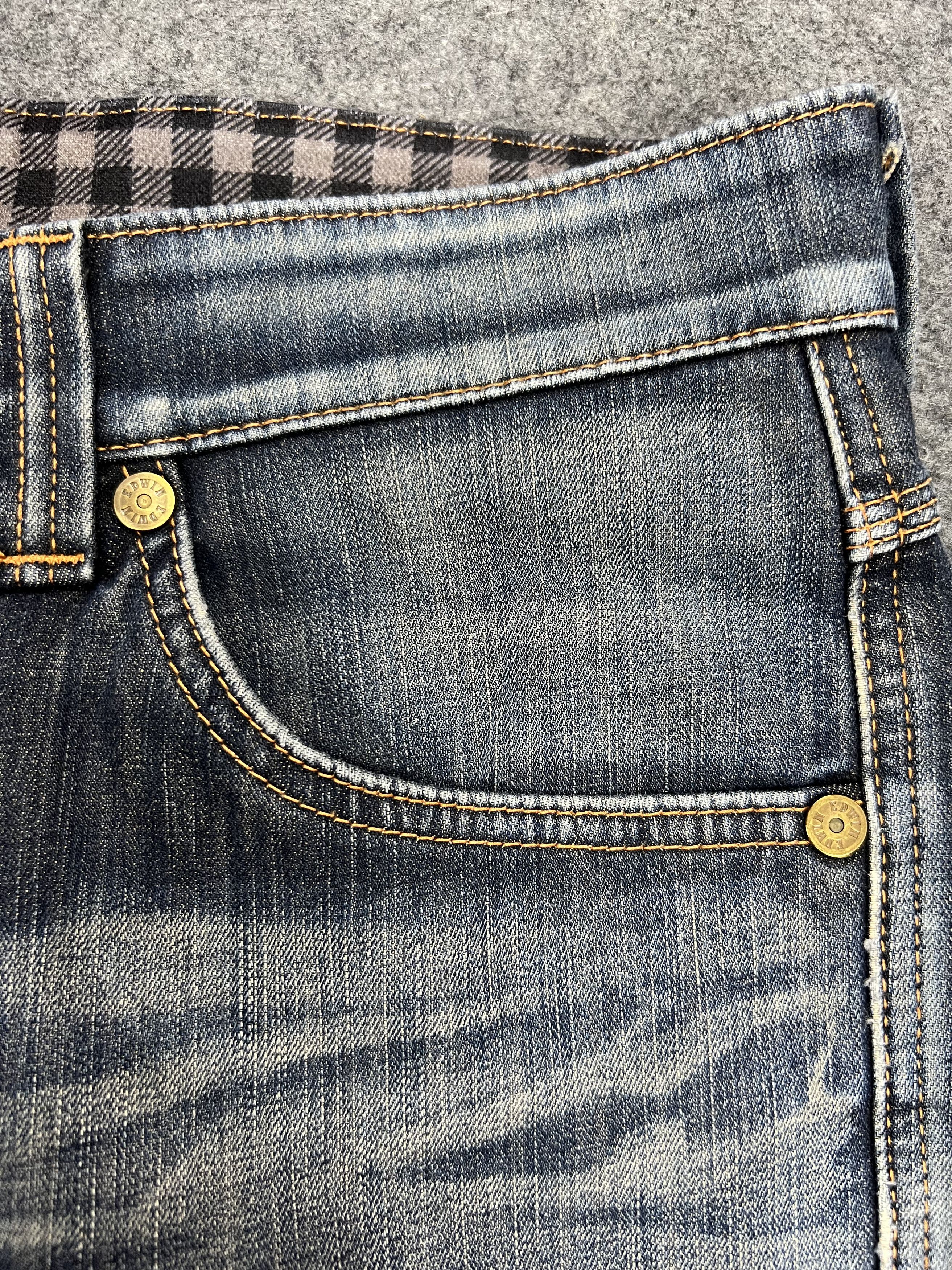 Edwin × Japanese Brand Edwin 503 Blue Trip Stretchable Jeans Size US 30 / EU 46 - 18 Thumbnail