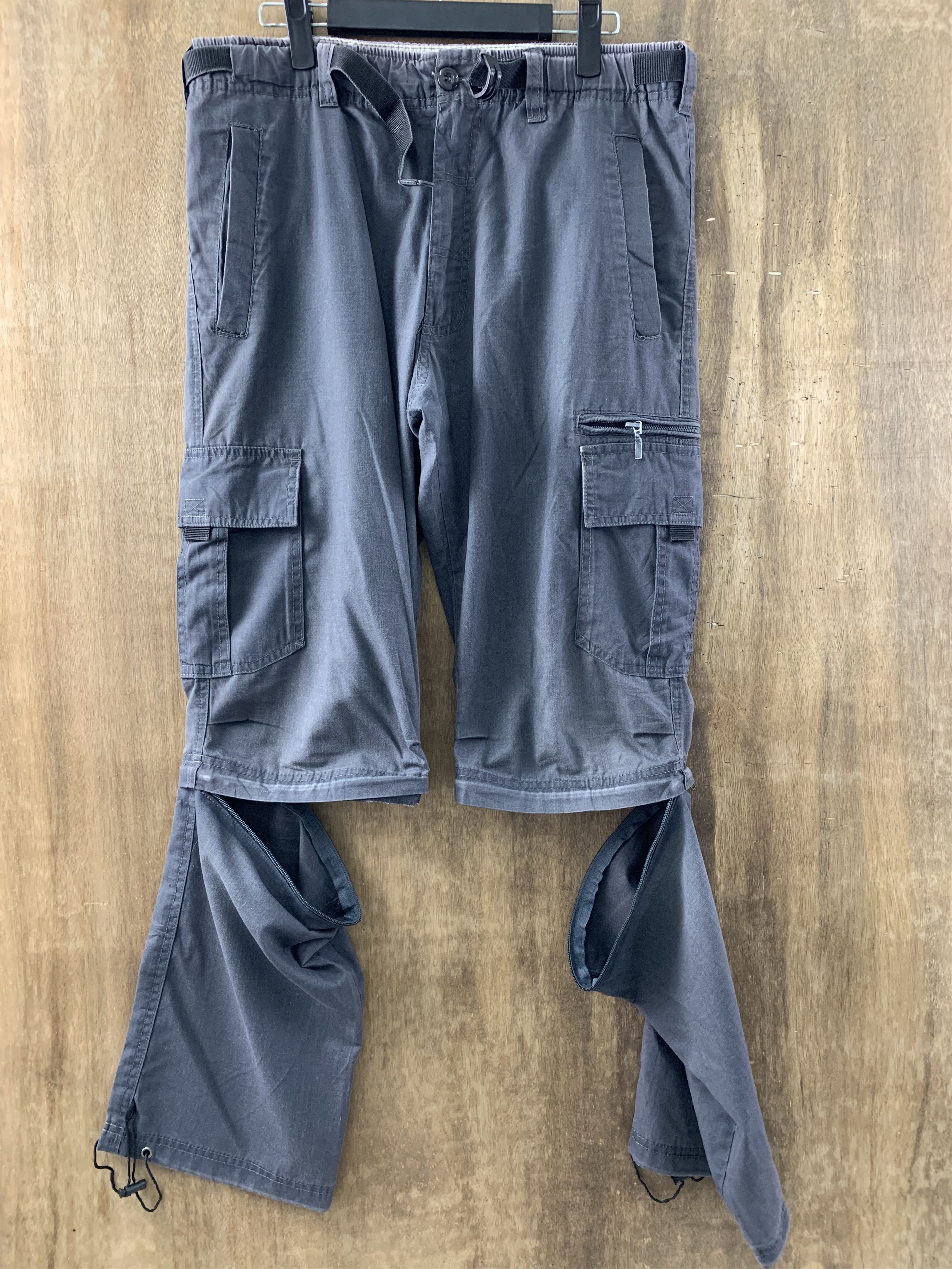 Japanese Brand Cargo Pants Multipocket Japanese Branded Streetwear 2In1 Size US 31 - 7 Thumbnail