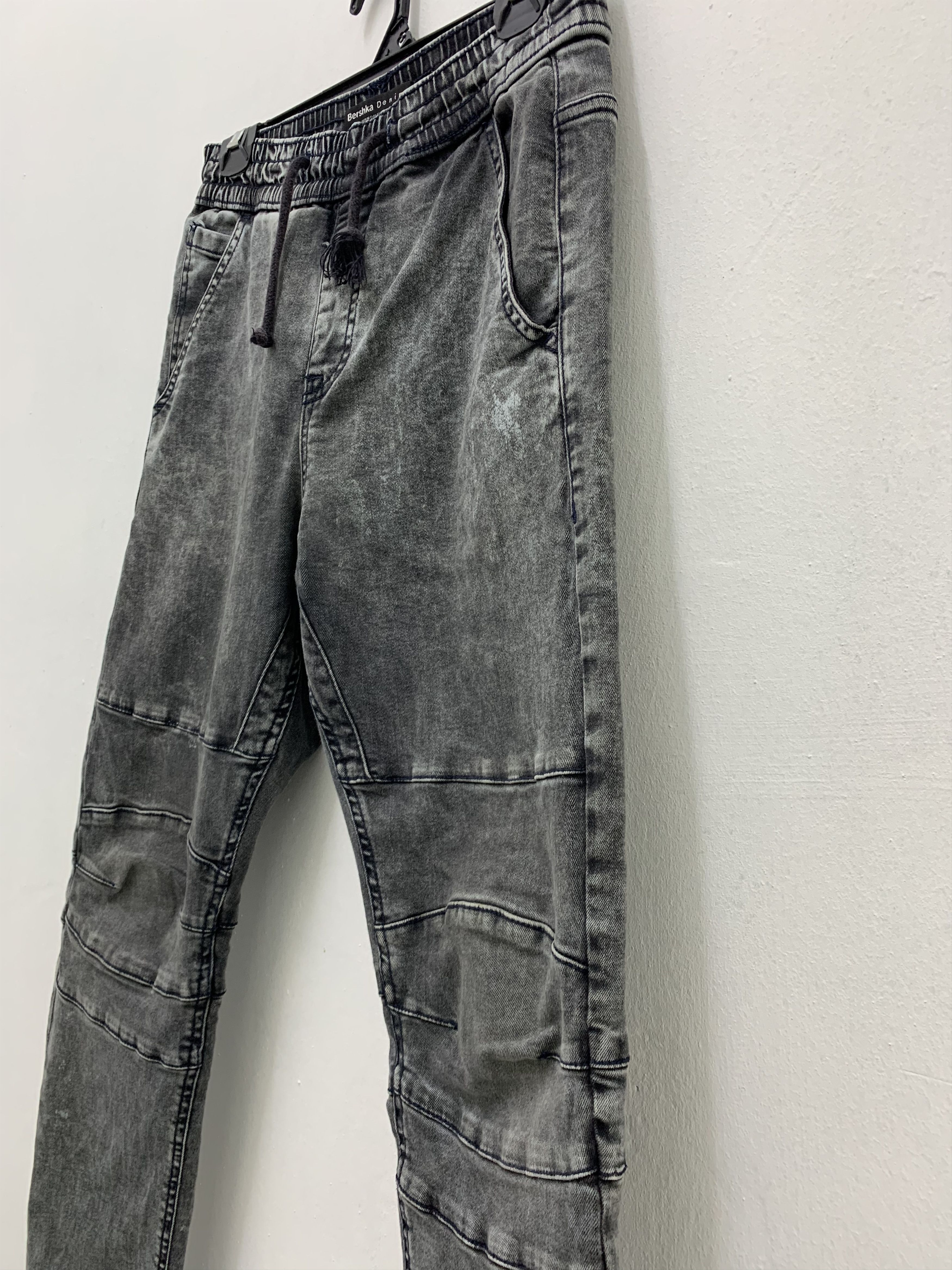 Bershka Joggers Pants Besrshka Doublee Knee Faded Grey Size US 28 / EU 44 - 4 Thumbnail