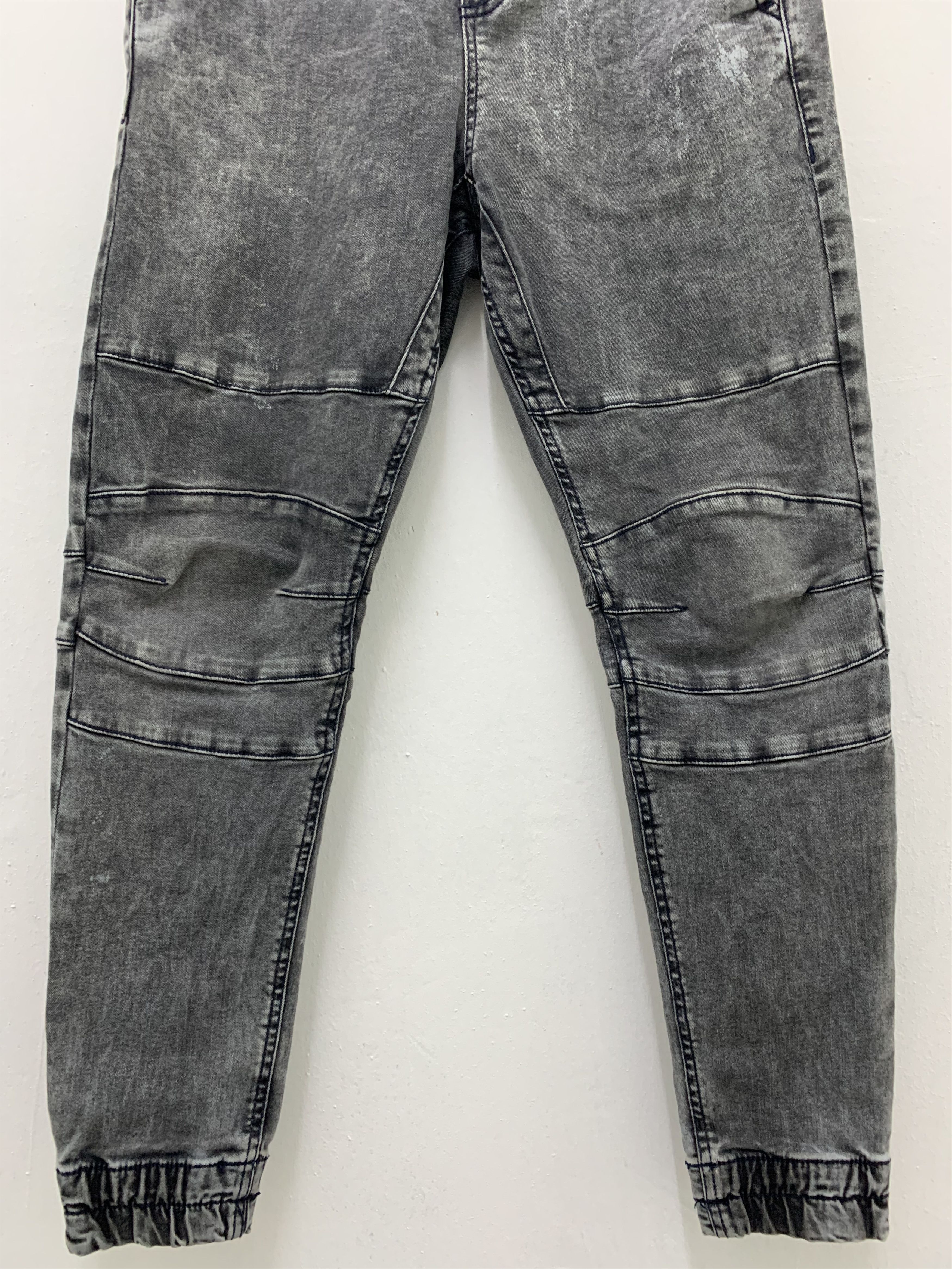 Bershka Joggers Pants Besrshka Doublee Knee Faded Grey Size US 28 / EU 44 - 14 Thumbnail