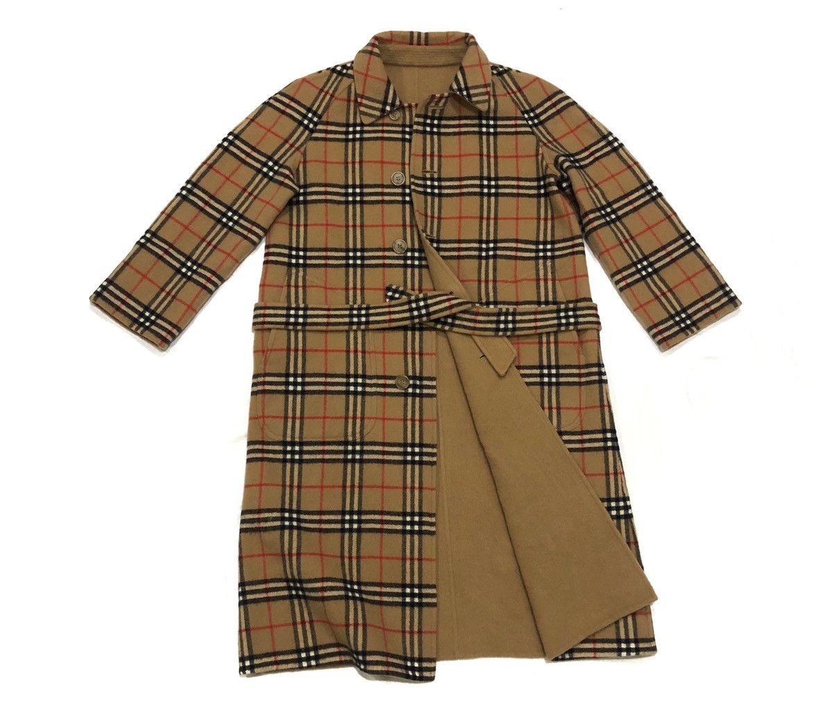 Burberry Burberrys Novacheck Reversible Jacket New Wool Trench Coat Size US M / EU 48-50 / 2 - 2 Thumbnail