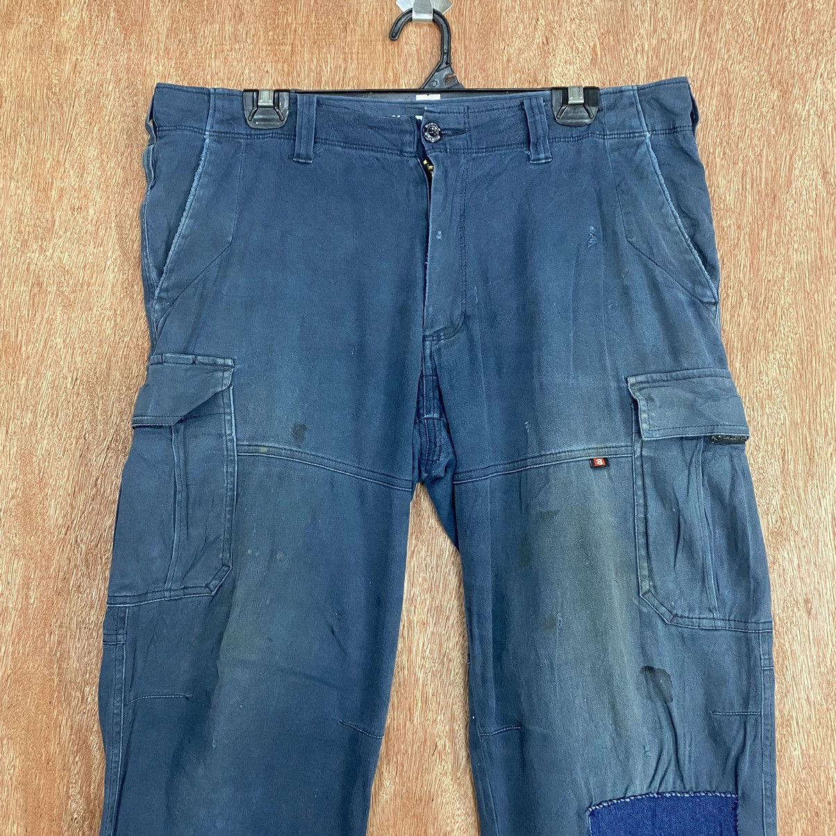 Faded Glory DL Burtle Blue distressed Multipocket Catgo Pants #c759 Size US 30 / EU 46 - 2 Thumbnail