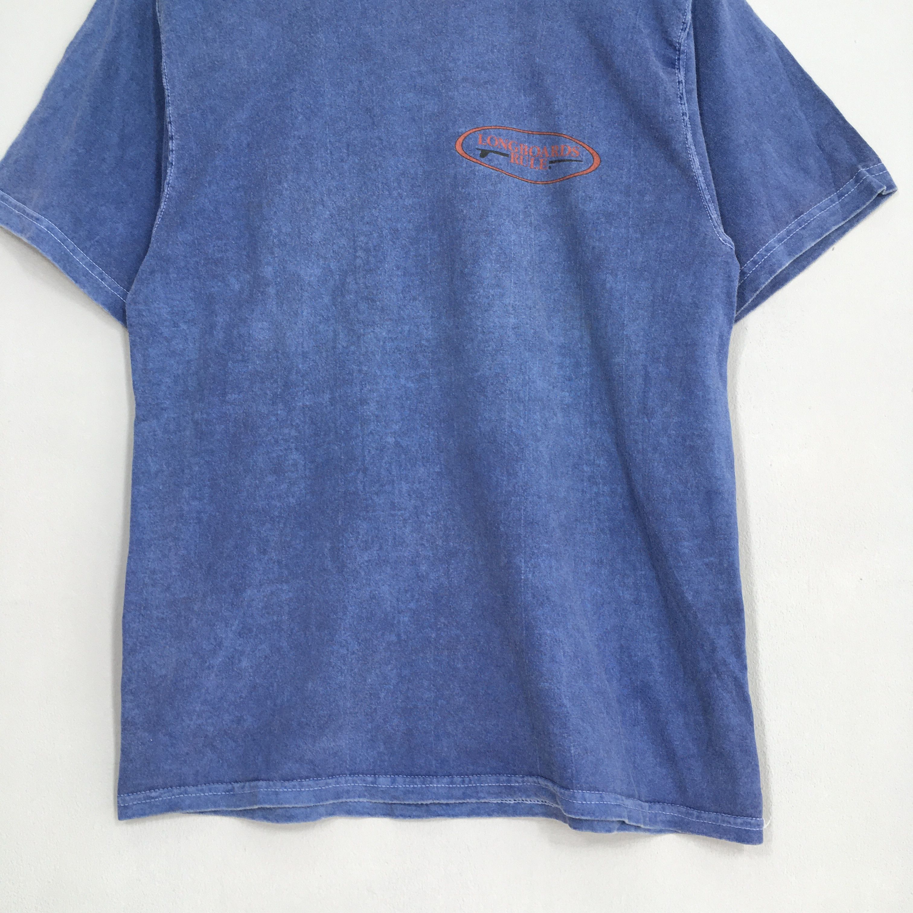 Vintage Vintage 90's Longboards Rule Surf Beach View Tshirt Medium Size US M / EU 48-50 / 2 - 5 Thumbnail