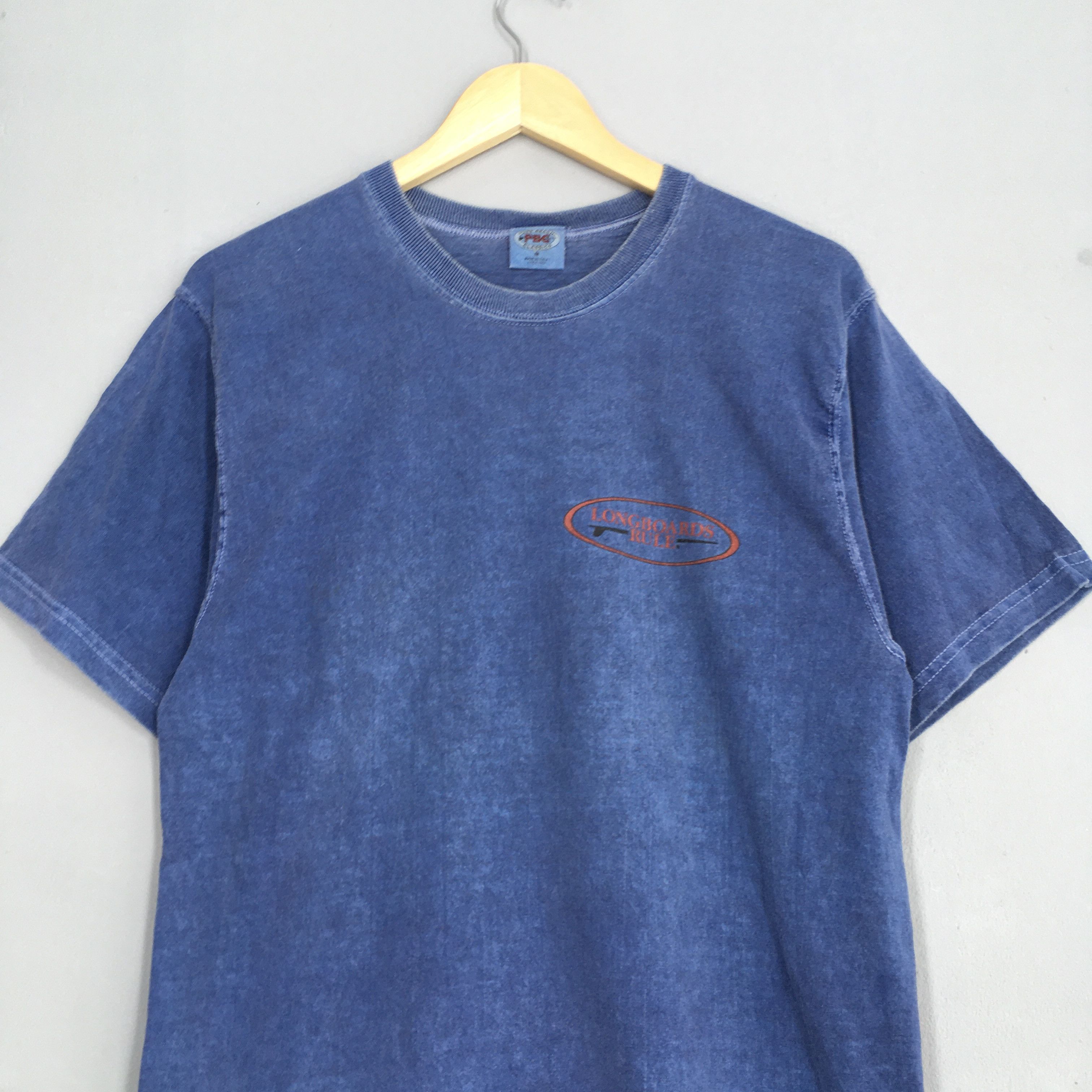 Vintage Vintage 90's Longboards Rule Surf Beach View Tshirt Medium Size US M / EU 48-50 / 2 - 4 Thumbnail