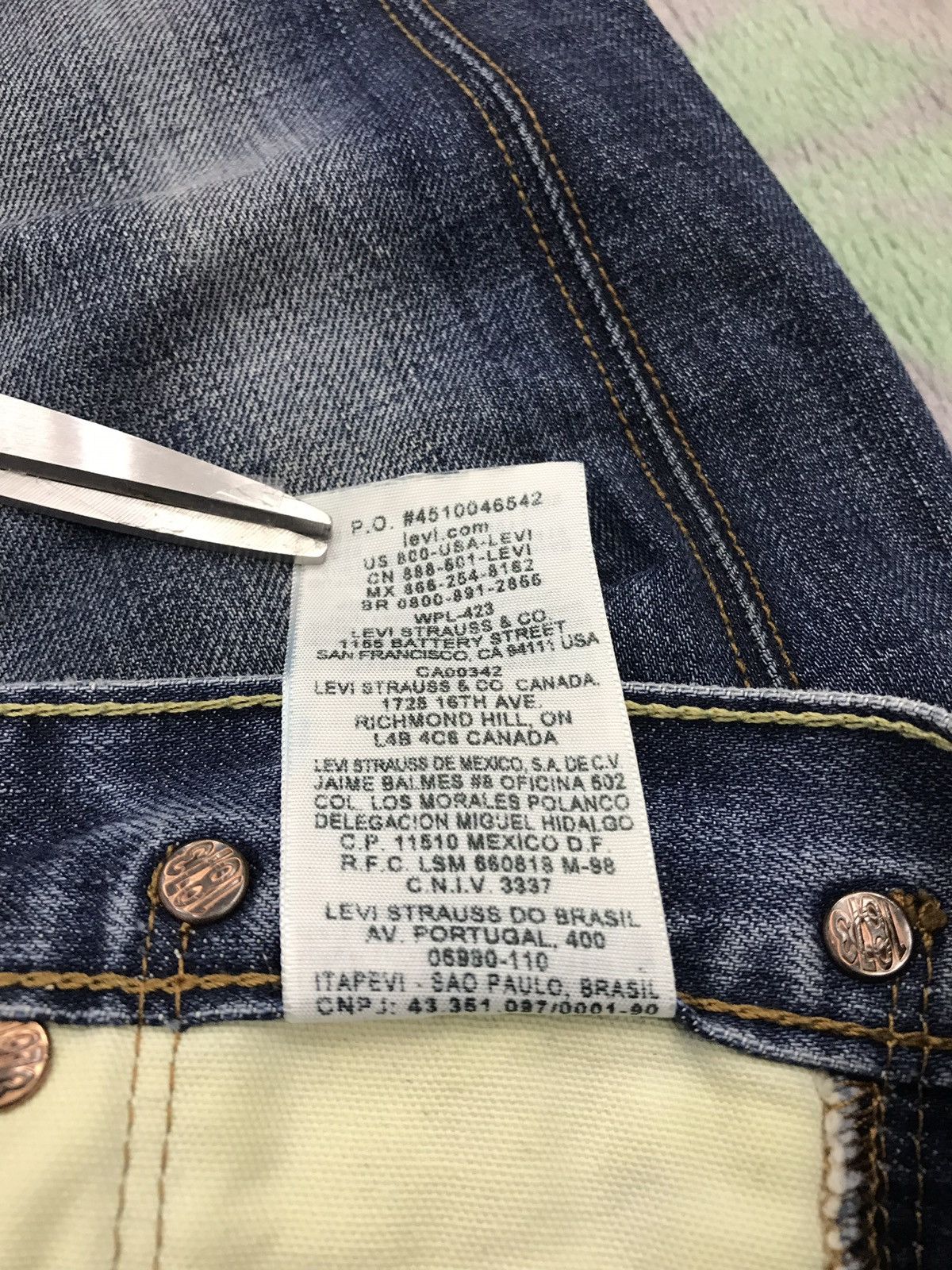Levi's Vintage Clothing Levis 511 Blue Denim Jeans Mexico Distressed Slim Fits Size US 31 - 17 Thumbnail