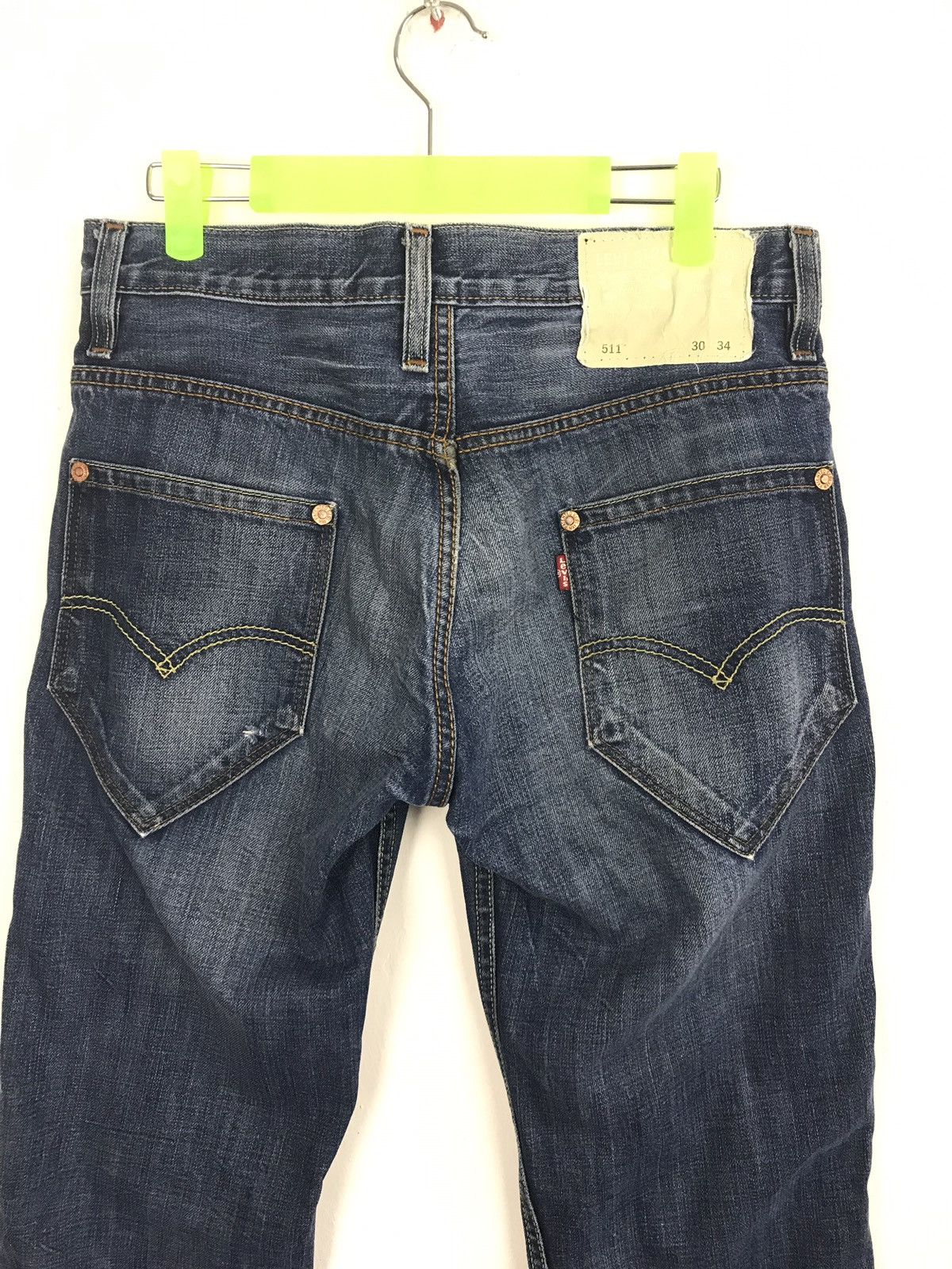 Levi's Vintage Clothing Levis 511 Blue Denim Jeans Mexico Distressed Slim Fits Size US 31 - 5 Thumbnail