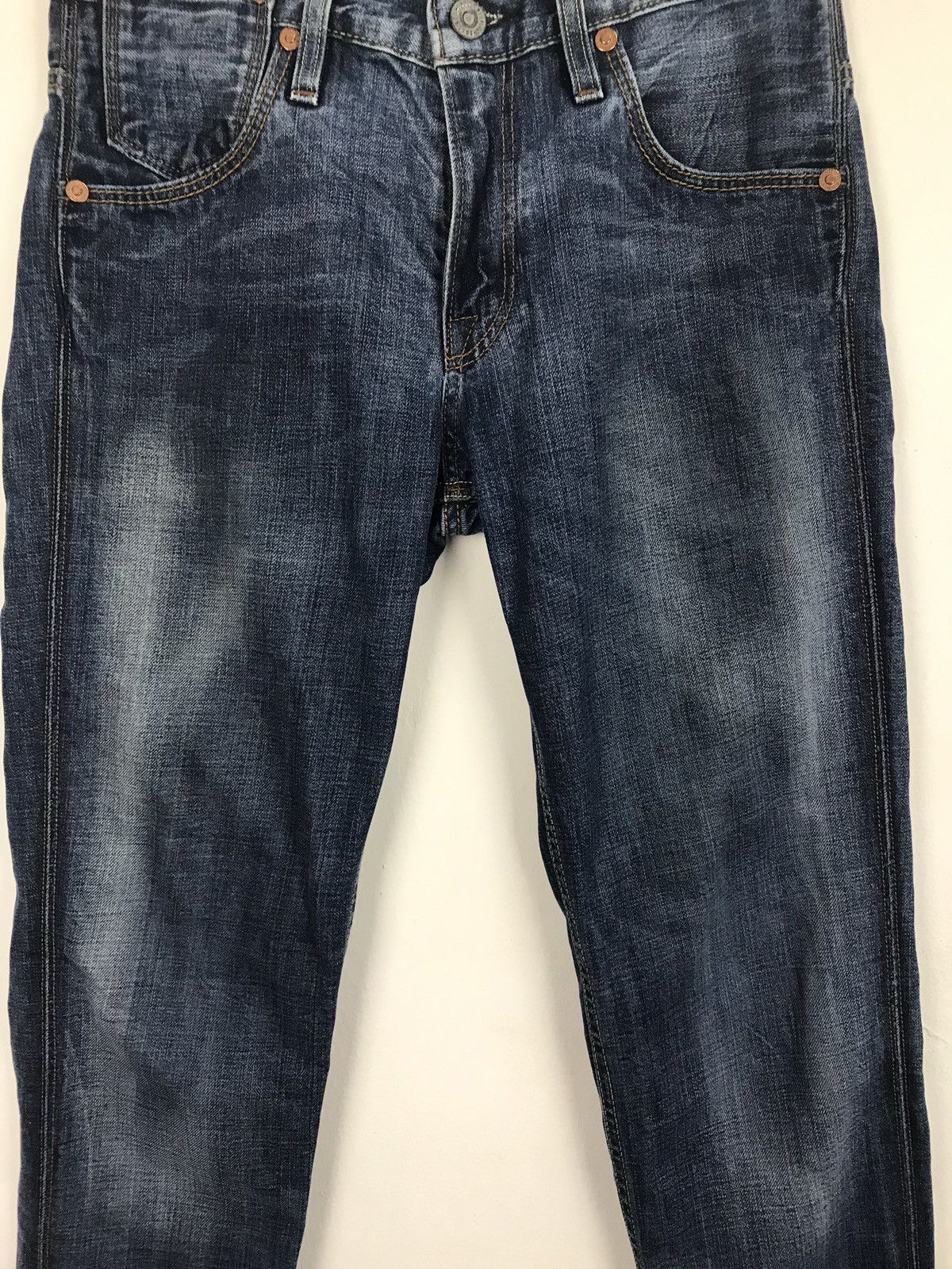 Levi's Vintage Clothing Levis 511 Blue Denim Jeans Mexico Distressed Slim Fits Size US 31 - 4 Thumbnail