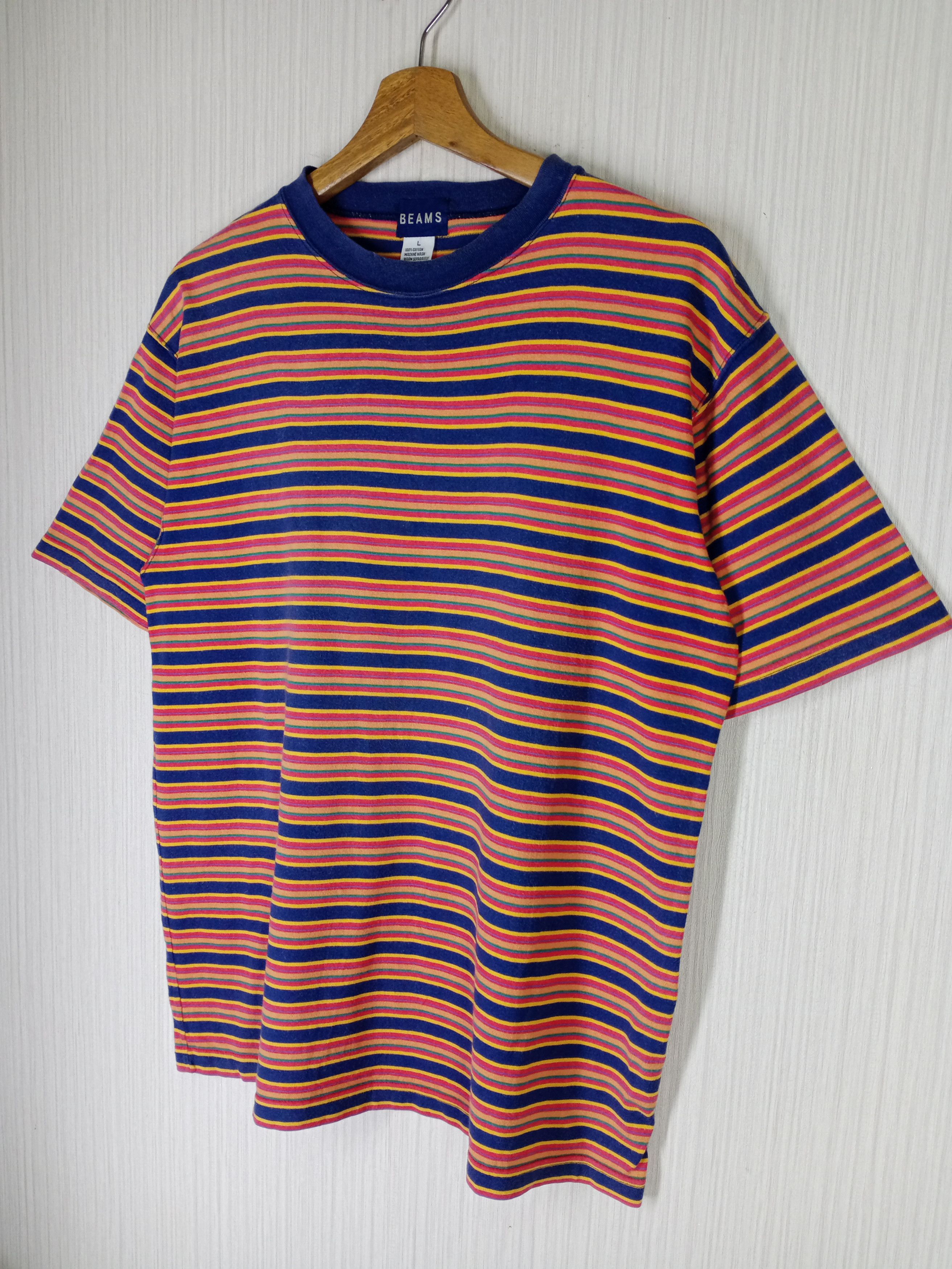 Beams Plus Rare Vintage Beams Striped Tshirt Size US L / EU 52-54 / 3 - 2 Thumbnail