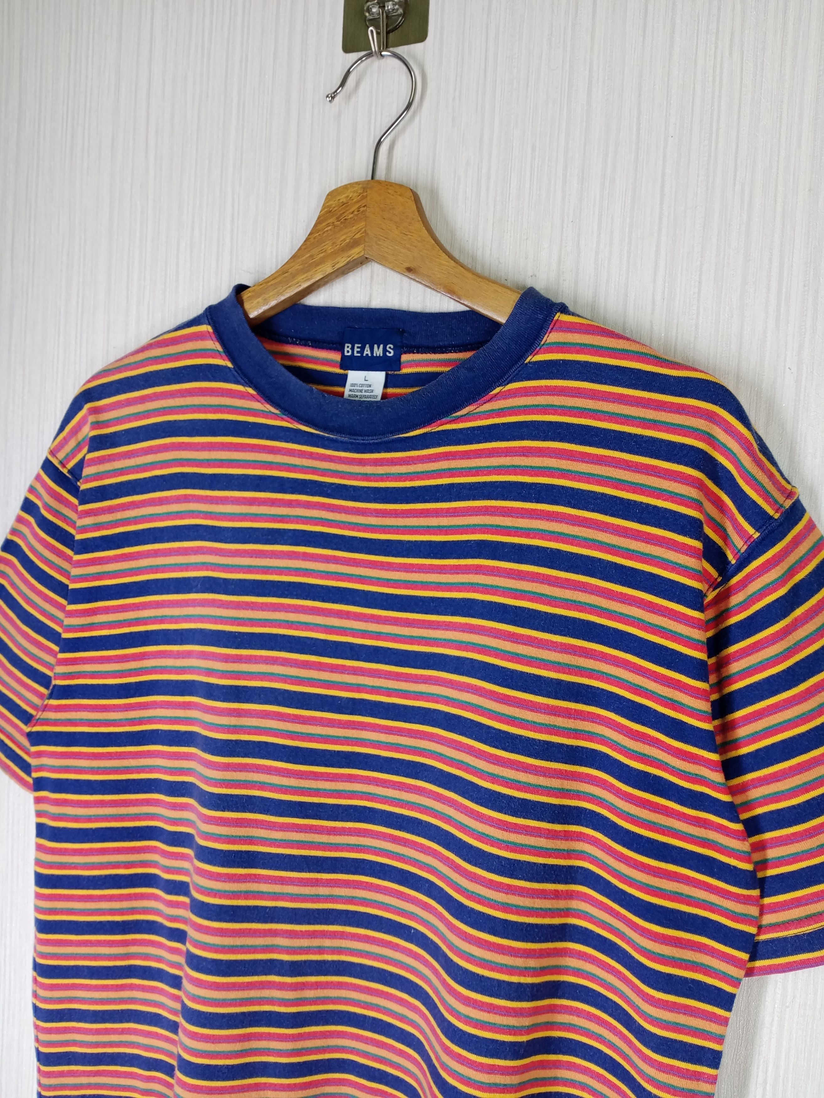 Beams Plus Rare Vintage Beams Striped Tshirt Size US L / EU 52-54 / 3 - 5 Thumbnail